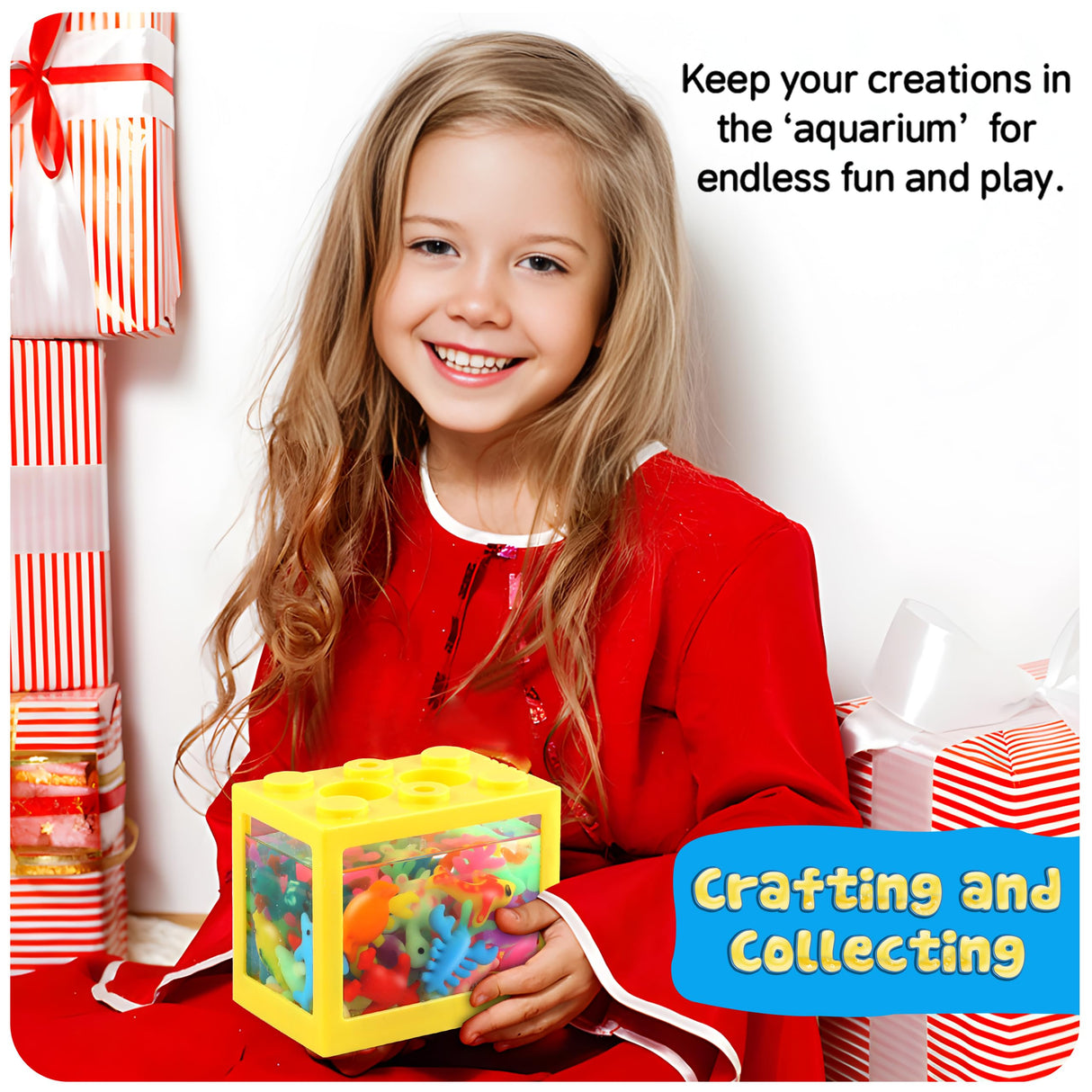 wookidel Magic Water Elf Toy Kit, Aqua Fairy Water Gel Kit with 20PCS Magic Gels and Animal Molds, Gift for Christmas, Easter, Birthday,Creative Art Craft Kits for Girls Boys 6 7 8 9 10 Year Old wookidel