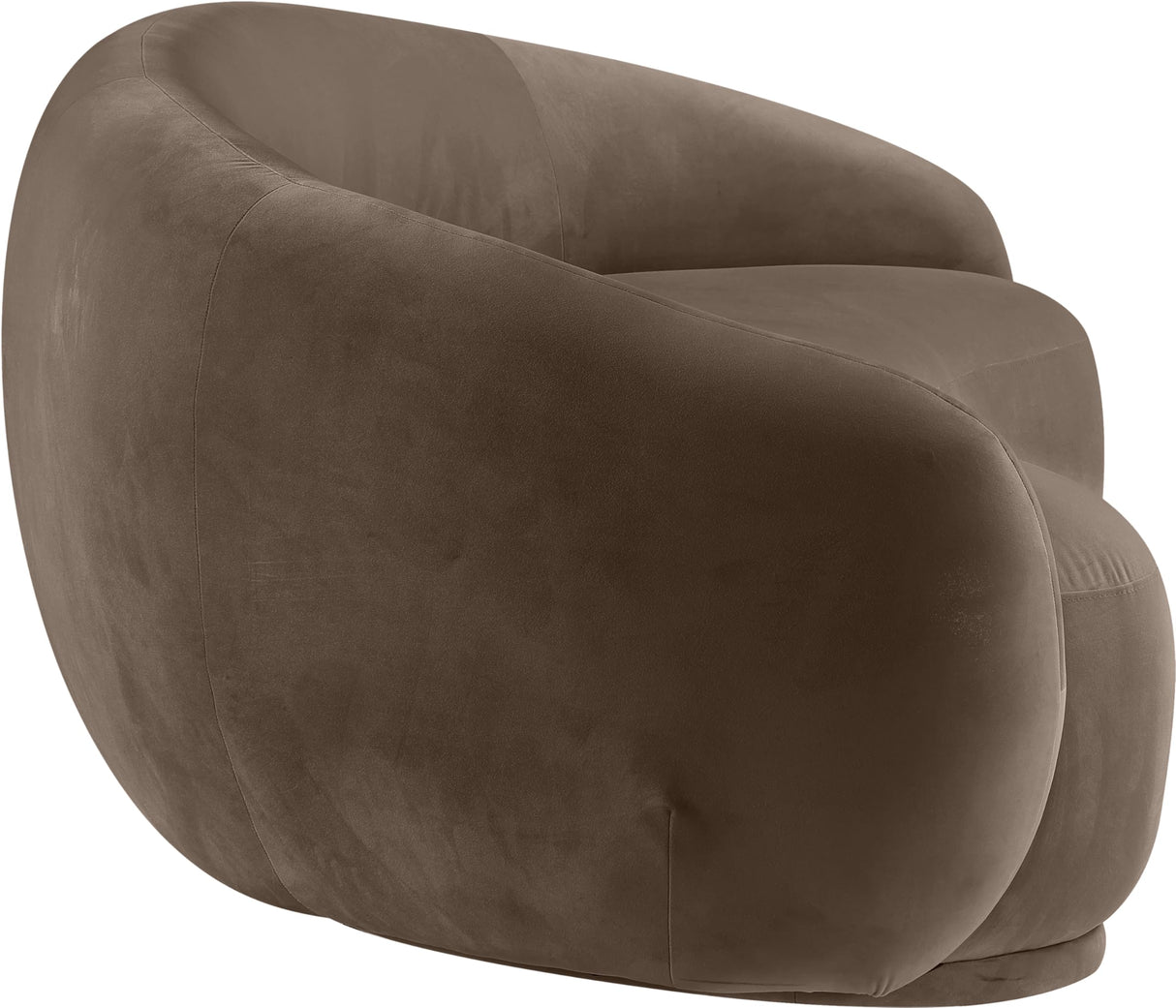 Meridian Furniture 44044Brown-S Emery Collection Modern | Contemporary Sofa with Ultra Luxe Brown 460 GSM Velvet, Solid Eucalyptus Wood Inner Frame, 95" W x 45.5" D x 31" H, Brown Meridian Furniture