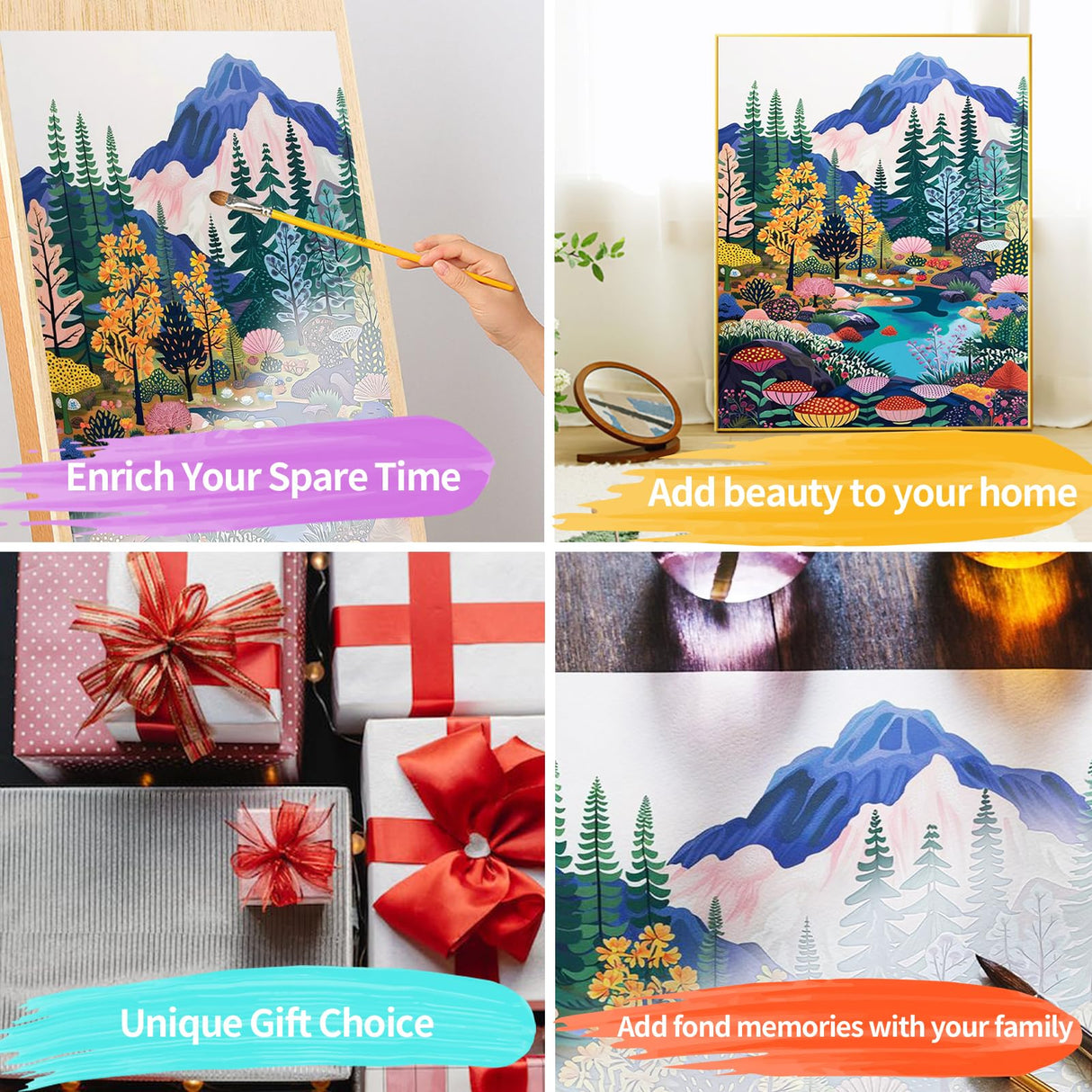 YALKIN Paint by Numbers for Adult Kits, DIY Landscape Oil Acrylic Painting Paint by Numbers on Canvas, Adults Paint by Numbers Kits Drawing Paintwork for Home Decor 16x20 inch/40X50CM (No Frame) YALKIN