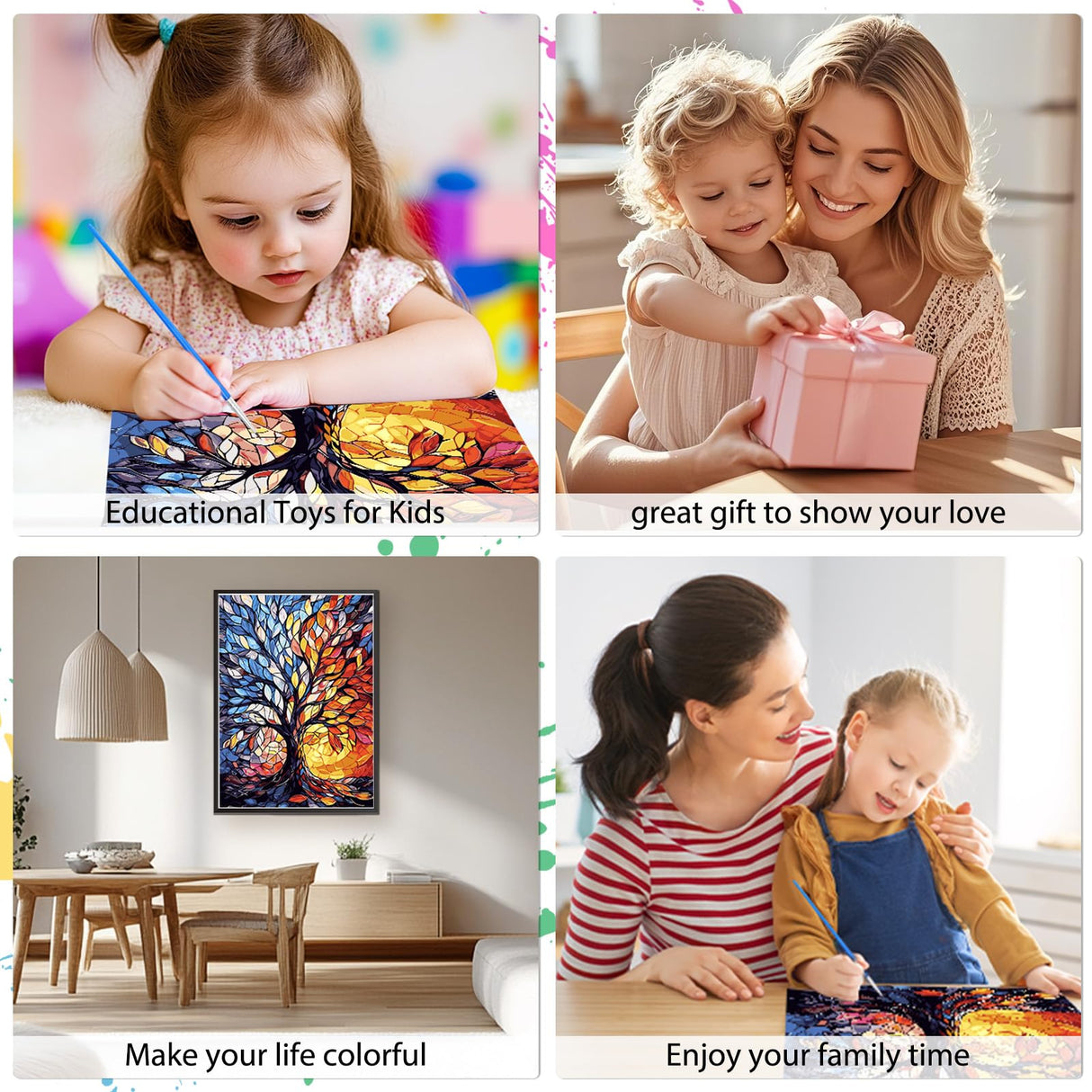 EOBROMD Paint by Numbers Kits for Adults Tree of Life, Landscape DIY Painting Kits for Adults Beginner, Acrylic Paint Oil Paint by Numbers for Home Decor Gift 16x20inch(Without Frame) EOBROMD