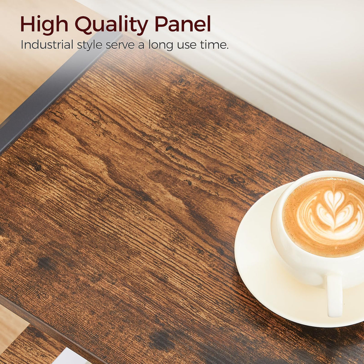 MAHANCRIS Printer Stand, 3-Tier Under Desk Printer Cart with Storage Shelf, Heavy Duty Printer Table with Wheels for Home and Office, Printer Shelf with 2 Hooks, Small Spaces, Rustic Brown PTHR4001Z MAHANCRIS