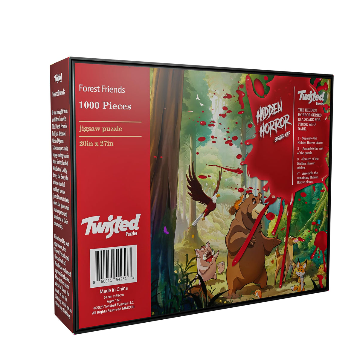 Twisted Puzzles - Hidden Horror Series: The Forest Friends, 1000 Piece Adult Jigsaw Puzzle, Halloween Puzzle, A Scare for Those Who Dare Twisted Puzzles