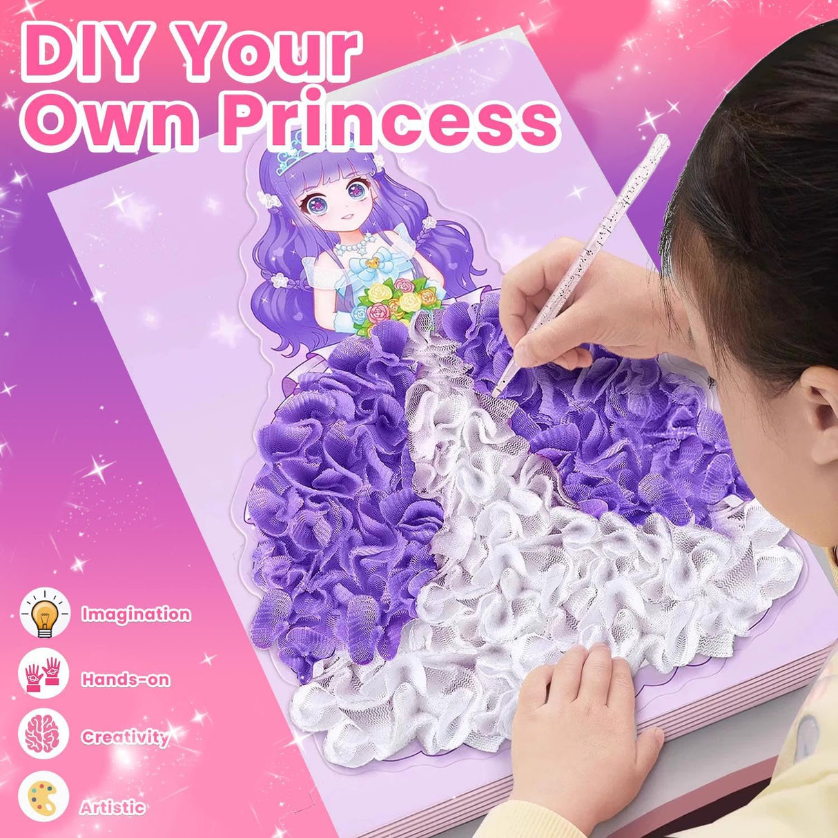 Poke Art for Kids Ages 4-8,Poke in Kits Princesses Crafts Gift Birthday for Girls 4 5 6 7 8 9 Years Old, Arts and Crafts for Kids 4-6,Pretty Pretty Princess Game Generic