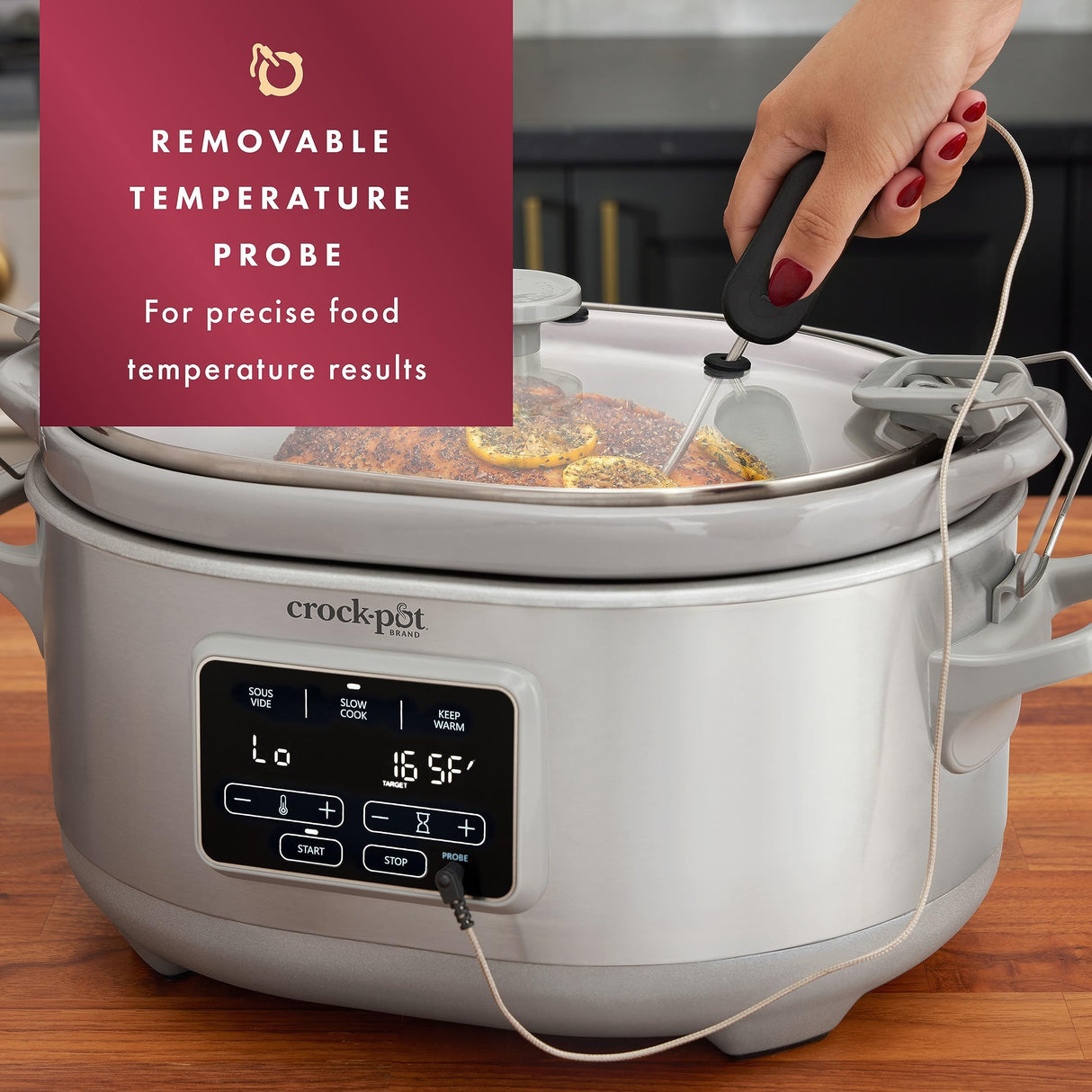 Crockpot® Programmable 7-Quart Cook & Carry Slow Cooker with Sous Vide, Stainless Steel Crock-Pot