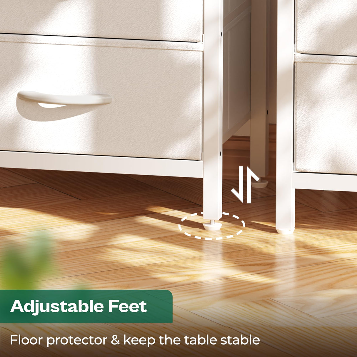 Huuger Nightstand with Charging Station, 27.6 Inch Side Table with Drawers, PU Leather Finish, End Table Bedside Table with USB Ports and Outlets, Night Stand for Bedroom, White Huuger