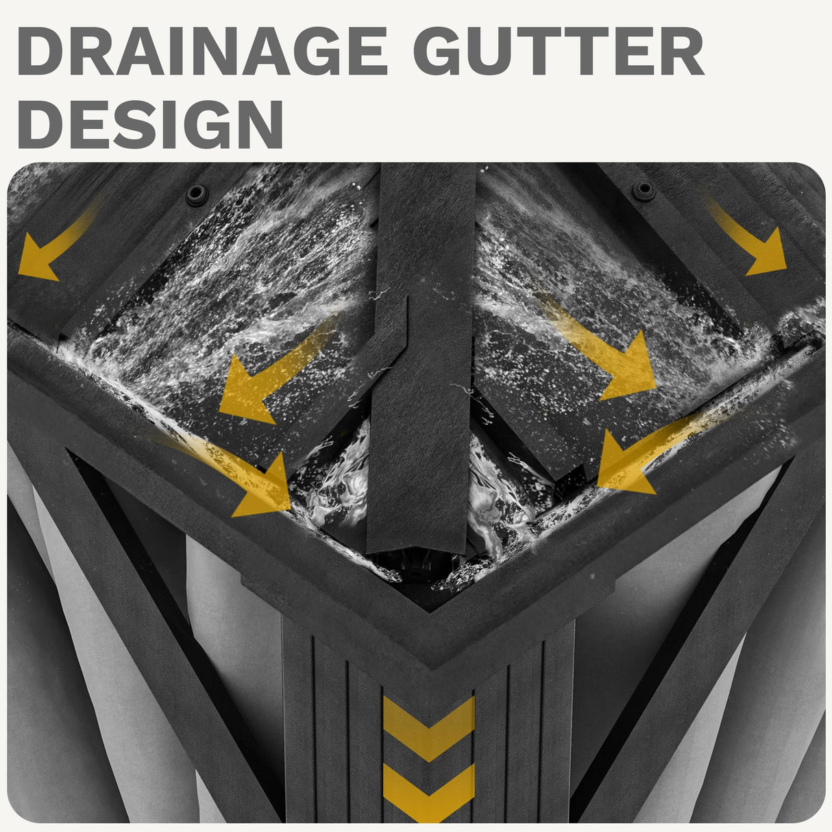 DWVO 12x16ft Gazebo Double Roof Hardtop with Nettings and Curtains, Heavy Duty Galvanized Steel Outdoor Vertical Stripes Roof for Patio, Backyard, Deck, Lawns, Grey DWVO