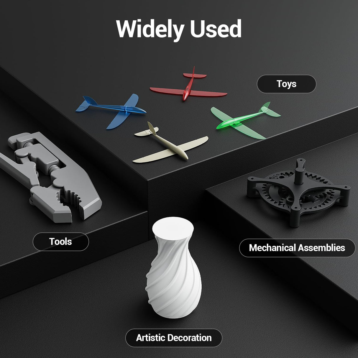 UNIFORMATION HD ABS Like Resin 2KG Hard Tough 3D Printer Resin Photopolymer UV Curing 3D Resin Liquid with High Precision Suit for SLA/LCD/DLP Printing Functional Mechanical Print 2x1KG HD Grey Uniformation