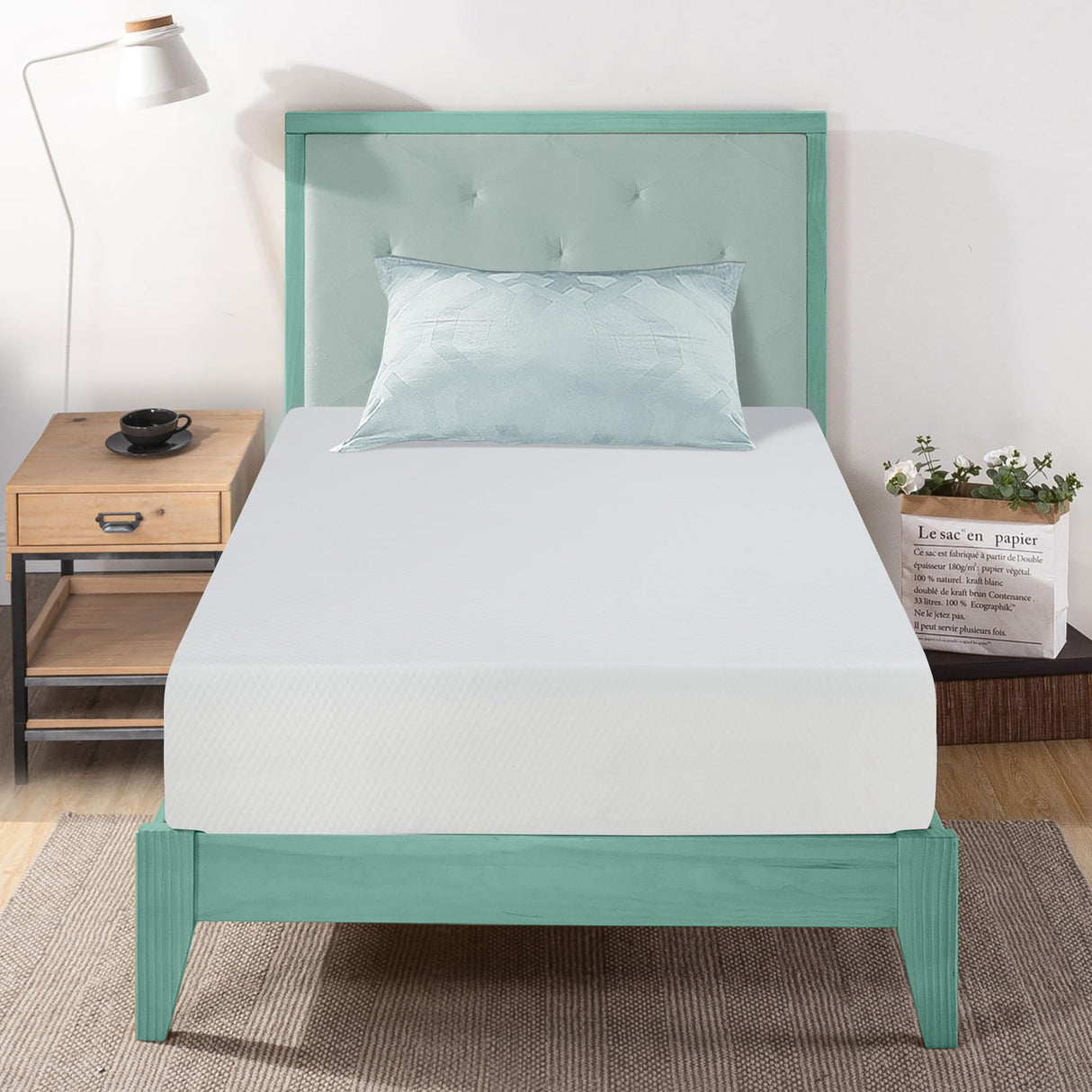 Twin Mattress, Medium Firm 5/6/8/10/12/14 in Memory Foam Mattress for Pressure Relief & Cooler Sleep, Certipur-Us Certified Mattress Twin Bed Mattress Twin Size Mattresses, Bed in a Box (Twin, 14 in) Haiput Wam