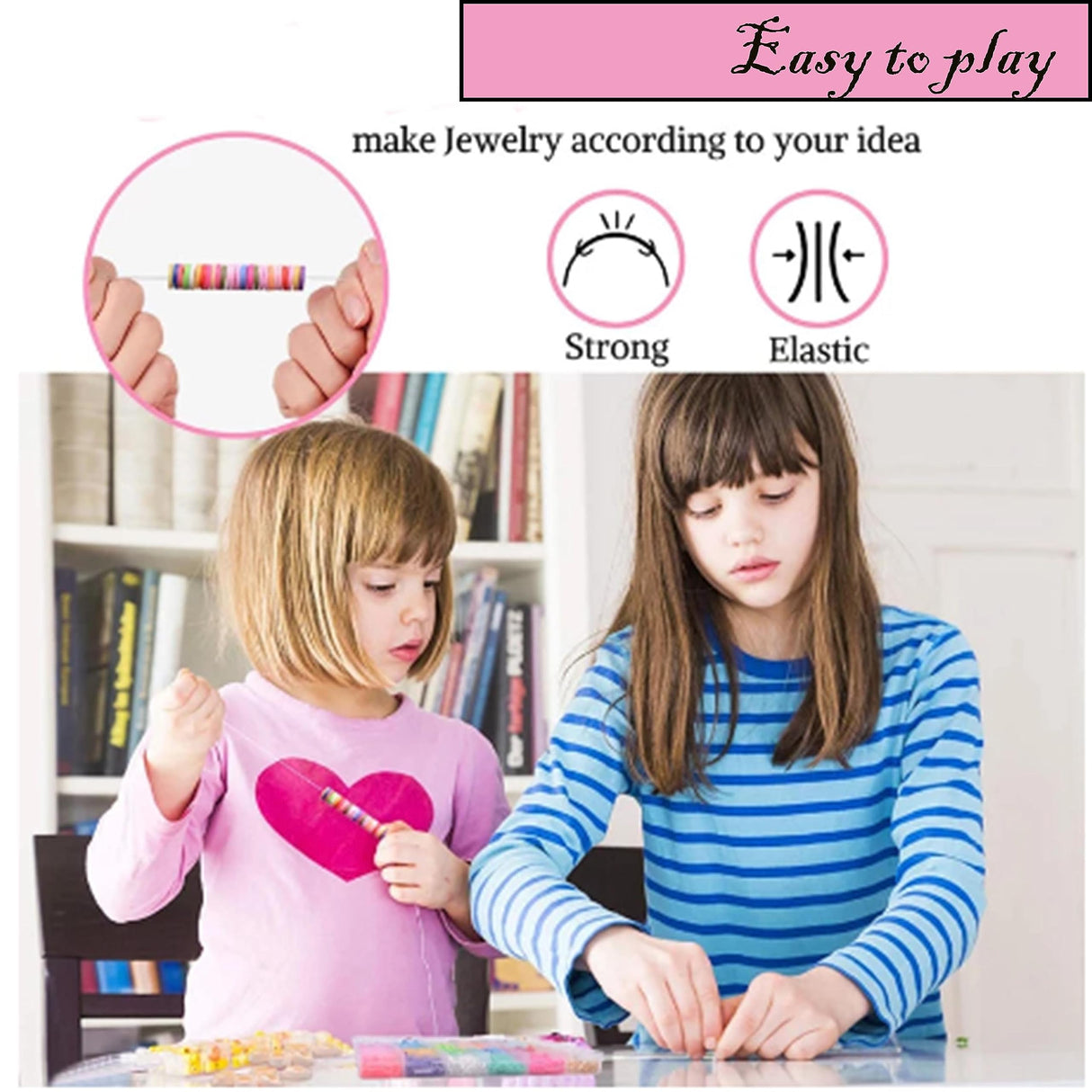 XJRLUK Clay Beads Bracelet Making Kit, 6 Boxes 20000+ PCS 144 Colors Polymer Flat HEISHI Beads Kit for Jewelry Making, Crafts Gift for Christmas Party Gift Craft kit XJRLUK