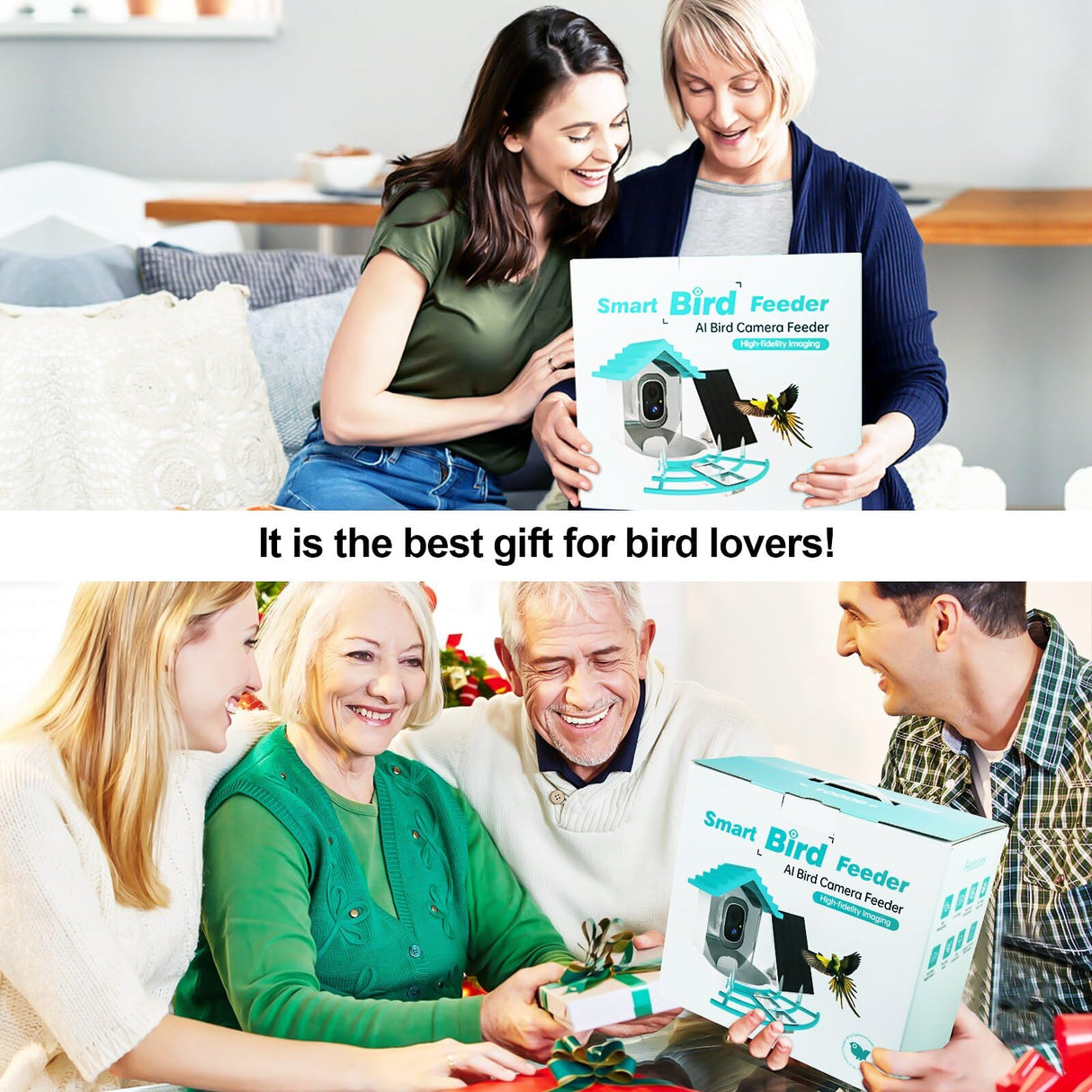 Bird Feeder with Camera - AI Identify Bird Species,Live View,Instant Arrival Alerts,Capture Bird Video,32GB,IP65 Waterproof,Bird Camera,Solar Powered Bird House Cameras,Smart Bird Feeder with Camera lopevi