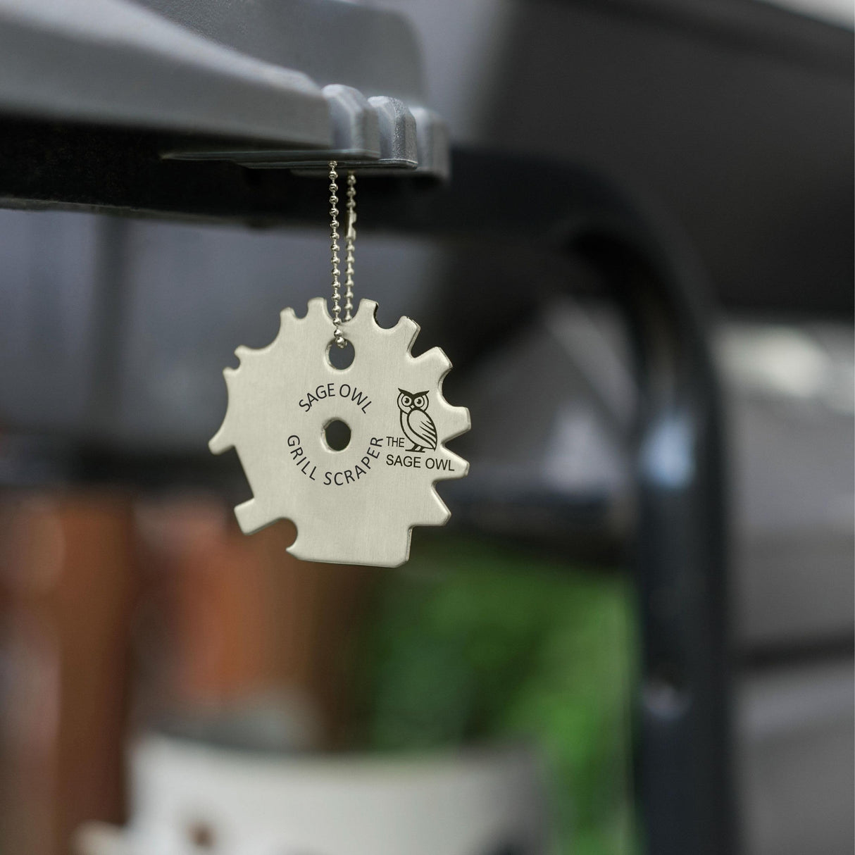 Sage Owl Bristle-Free Stainless Steel BBQ Grill Scraper – Safe Universal Grill Cleaner for Outdoor Grills, Smoker Accessories, Kitchen Gadgets, and Grilling Tools Cooking Stocking Stuffers for Men The Sage Owl