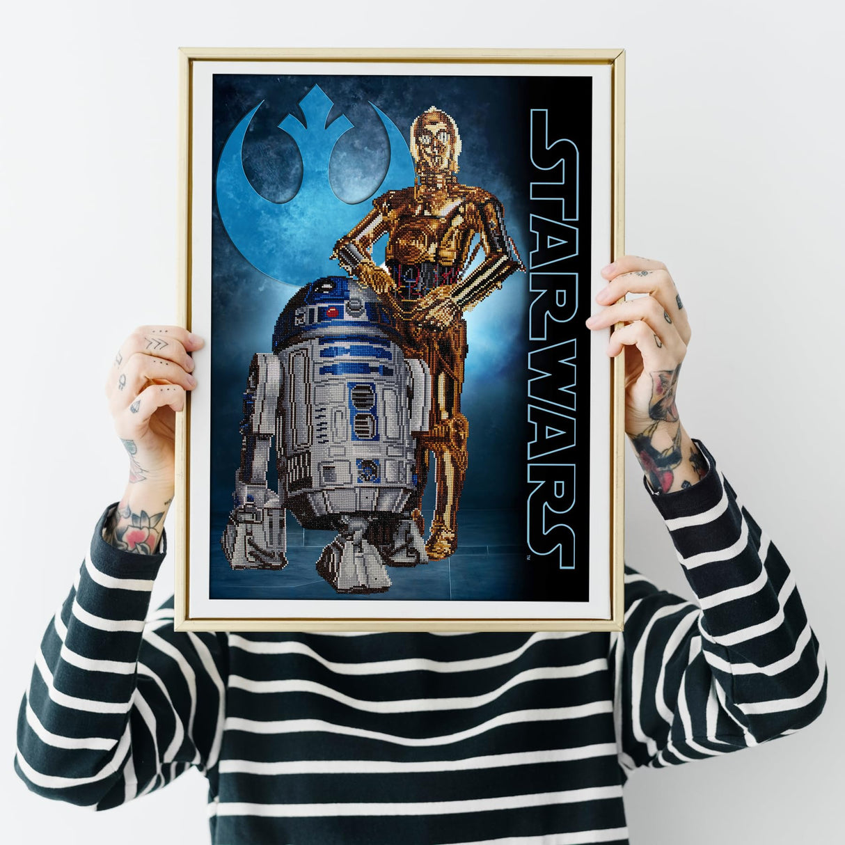 DIAMOND DOTZ Star Wars Droids Diamond Painting Kits for Adults - Diamond Art Kits a Relaxing Creative Craft Kit with Dotz Gems 20x16 DIAMOND DOTZ