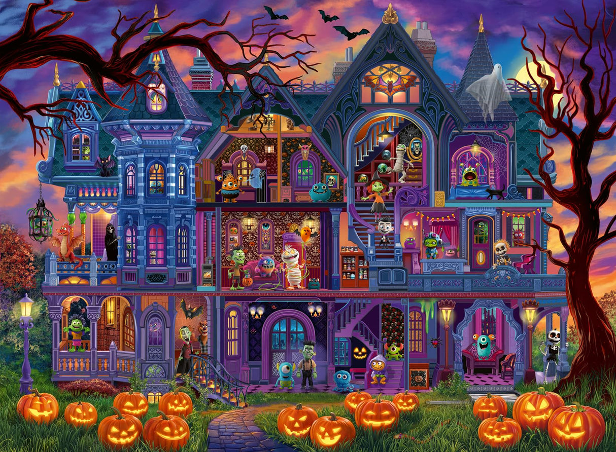 Ravensburger Monster House Party 100 Piece XXL Jigsaw Puzzle for Kids - Every Piece is Unique, Pieces Fit Together Perfectly Ravensburger