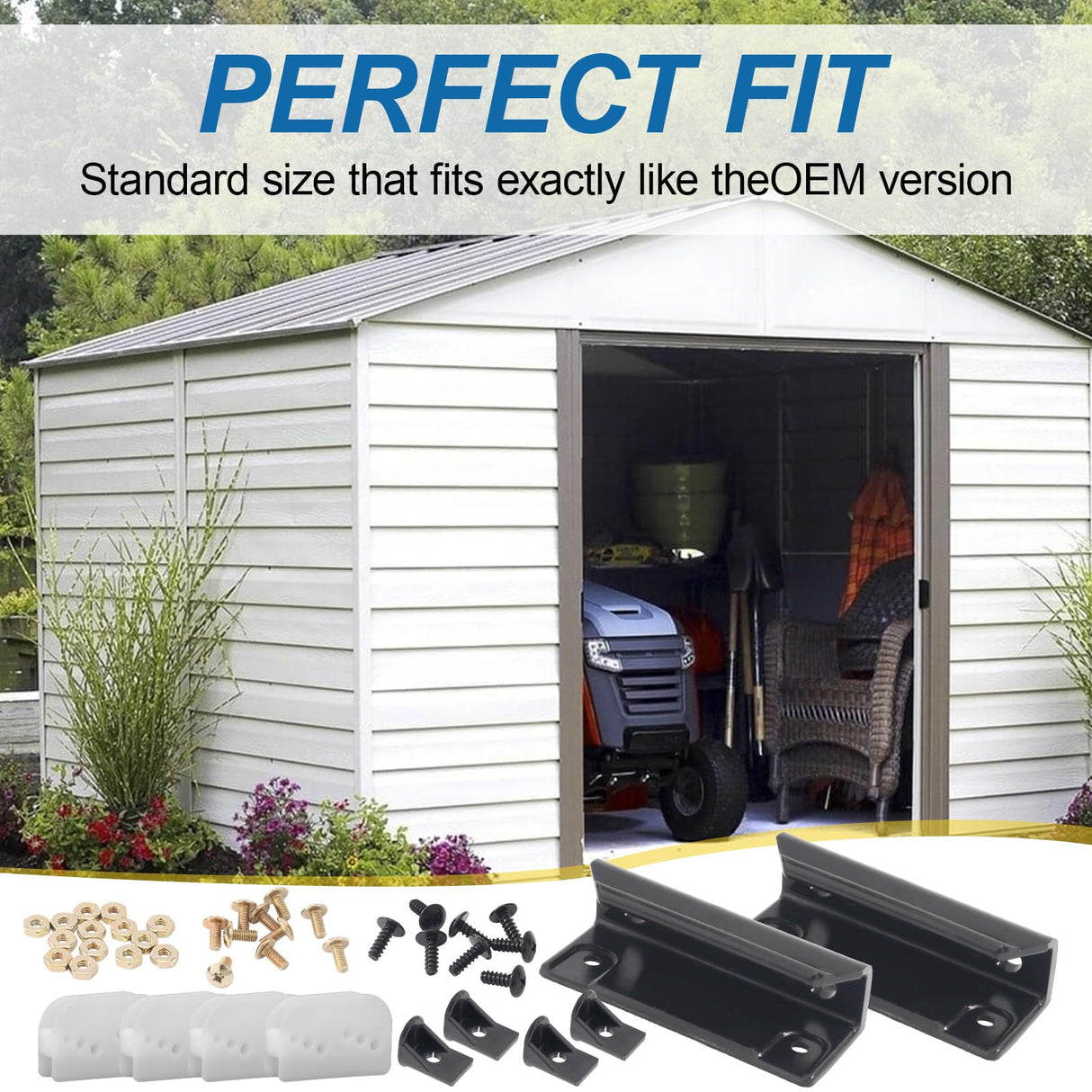 EAORBD Door Tune-Up Kit for Arrow Shed Storage Products, Dk100-A Sliding Shed Doors Kit EAORBD