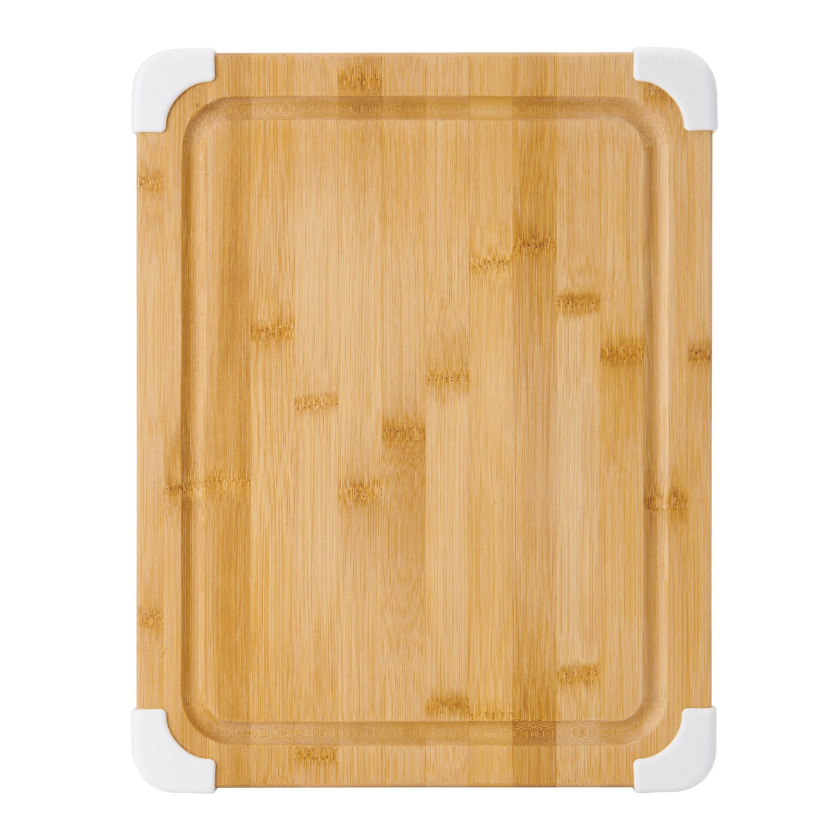 Farberware Nonslip Bamboo Cutting Board with Juice Groove, 11x14 Inch, White Farberware