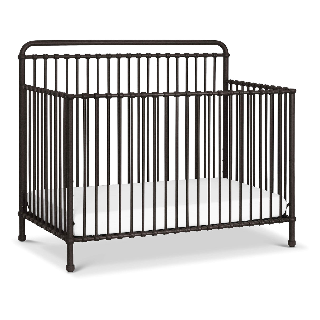 Namesake Winston 4-in-1 Convertible Metal Crib in Vintage Iron, Greenguard Gold Certified NAMESAKE