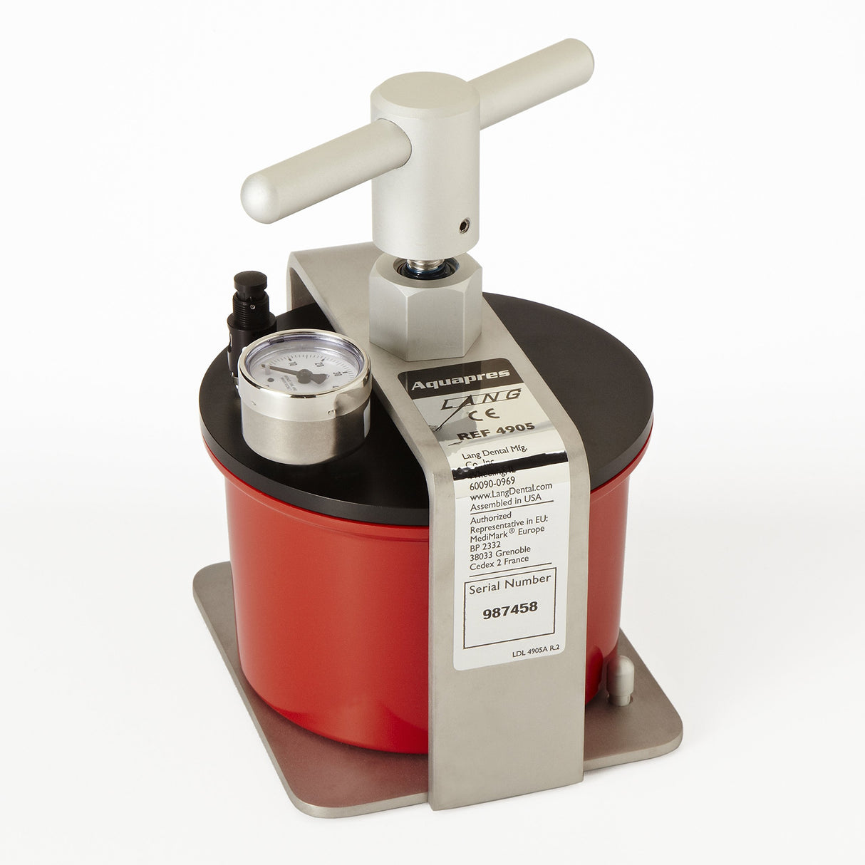 LANG - Aquapres Hydraulic Pressure Curing Unit for Processing self Curing Acrylic resins - # 4905A 114112 Us Dental Depot - WoodArtSupply