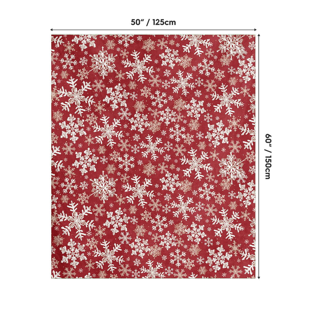 Horaldaily Christmas Flannel Blanket Throw, Red Snowflake Soft Fuzzy Plush Cozy Fleece Blankets for Couch Sofa Bed Lounging, Ideal Gifts for Kids Adults Wife Self, 50x60 Horaldaily