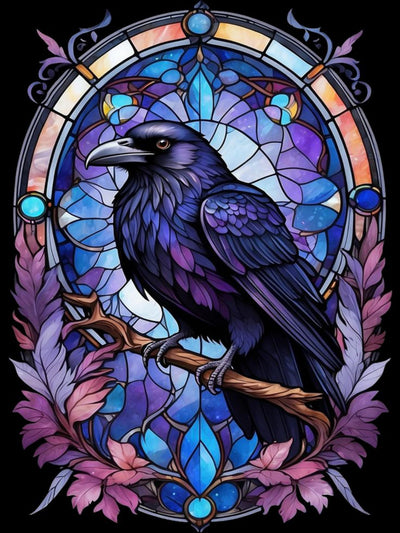 GMETINC Diamond Painting Kits for Adults, Crow DIY 5D Diamond Art Kits Full Drill Diamond Dots Paintings with Diamonds Gem Art and Crafts Home Decor 12x16inch