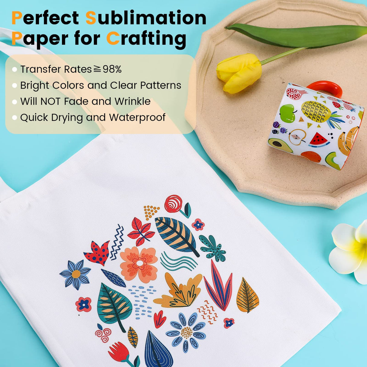 HTVRONT Sublimation Paper 8.5x14 inches - 30 Sheets Sublimation Transfer Paper Compatible with Inkjet Printer, Easy to Transfer 120 gsm Sublimination Paper for tumblers, T-shirts, Mugs HTVRONT