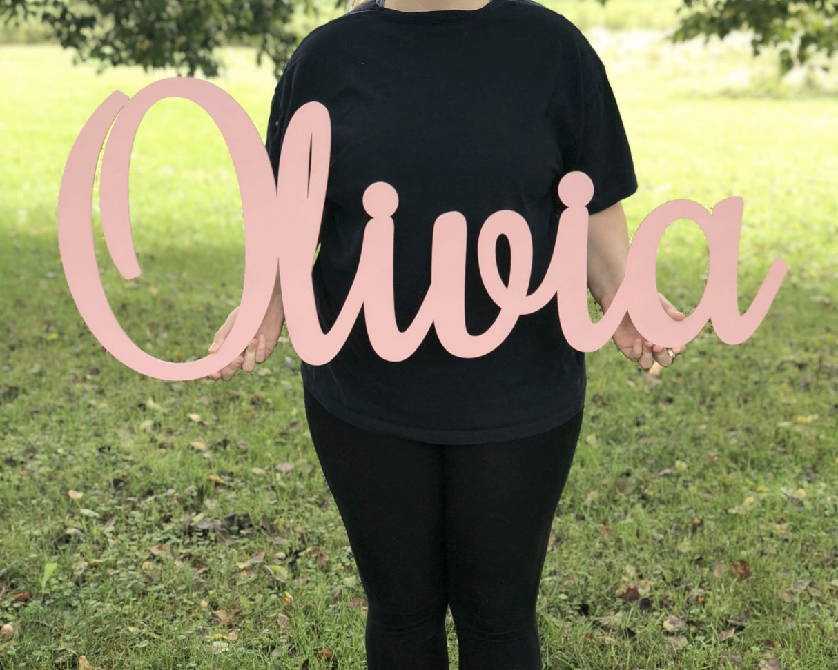 Personalized Nursery Name Signs, Baby Name Decor for boys or girls, Large wooden names, any name or word can be cut WoodArtSupply