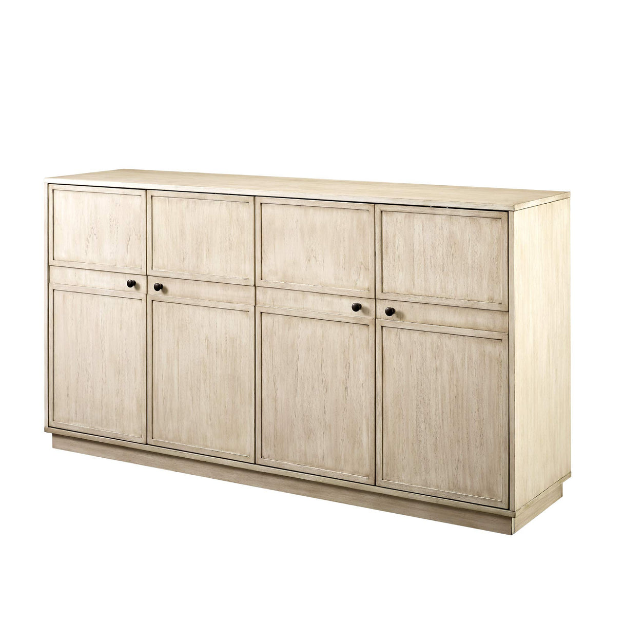 Walker Edison Alden Versatile 4 Door Framed-Storage-Sideboard, 62 Inch, Birch Walker Edison