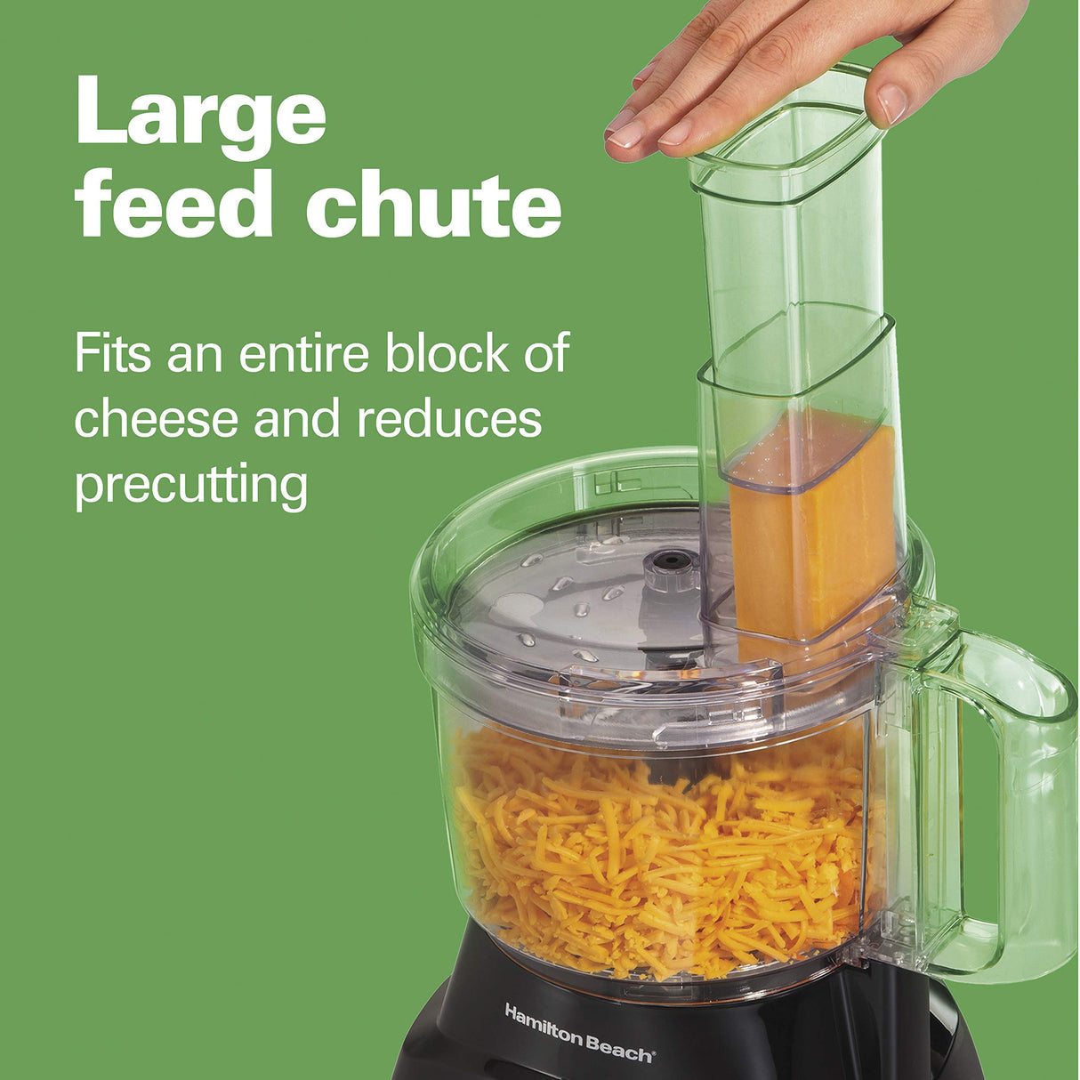 Hamilton Beach Food Processor & Vegetable Chopper for Slicing, Shredding, Mincing, and Puree, 8 Cup, Black Hamilton Beach