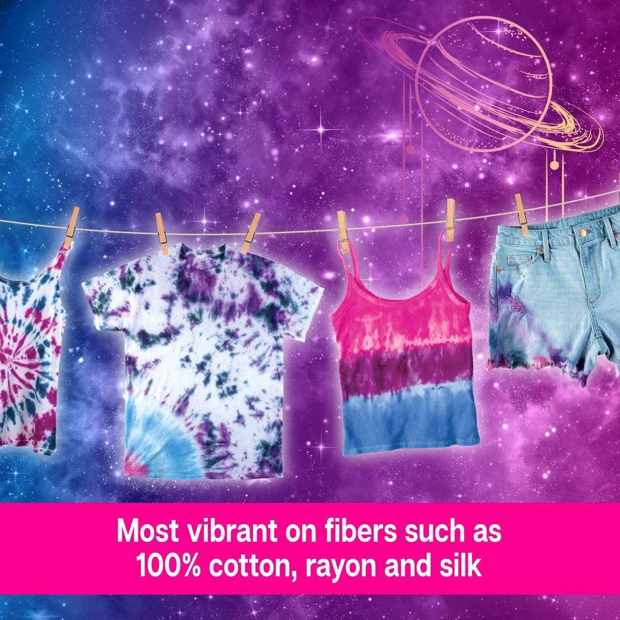 Tulip One-Step Tie-Dye Kit One-Step 8 Color Kit Tie Dye, Celestial Tulip