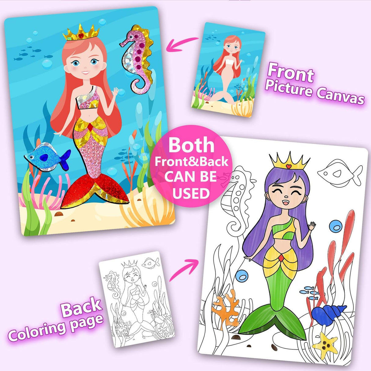 Foil Art Craft Activity for Kids.Foil Foam Stickers Princess Dress-Up Paper Dolls Play Set.2 in 1 Art and Craft for Kids,Creative Travel Toys, Birthday Gifts for Boys & Girls Ages 4 and Up FoilColoring
