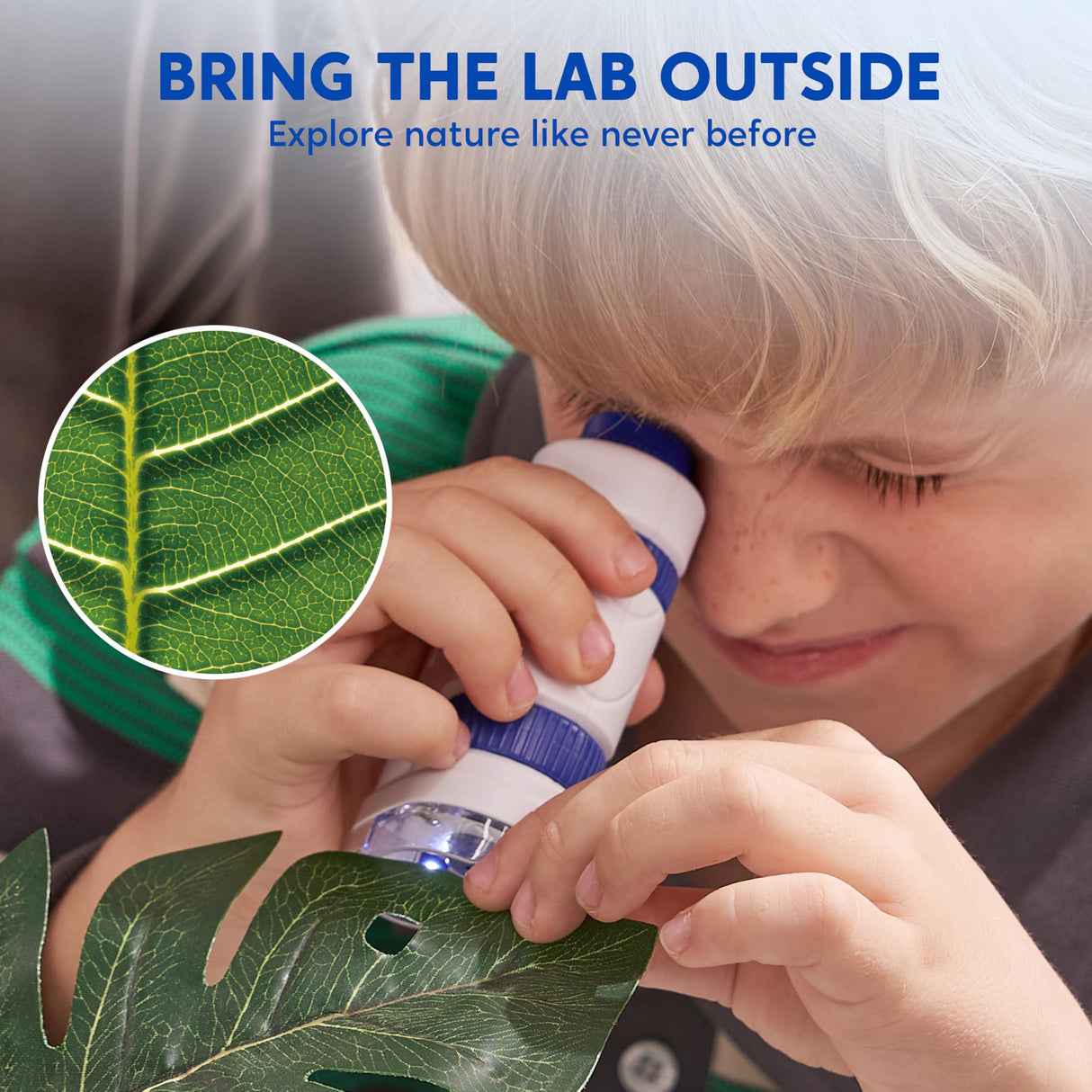 Klever Kits Microscope Explorer Set for Kids, 2 in 1 Science Experiment Toy with Portable Microscope and 12 Specimen Slides, 60X-180X, Educational Toys for Kids Aged 5+ Klever Kits