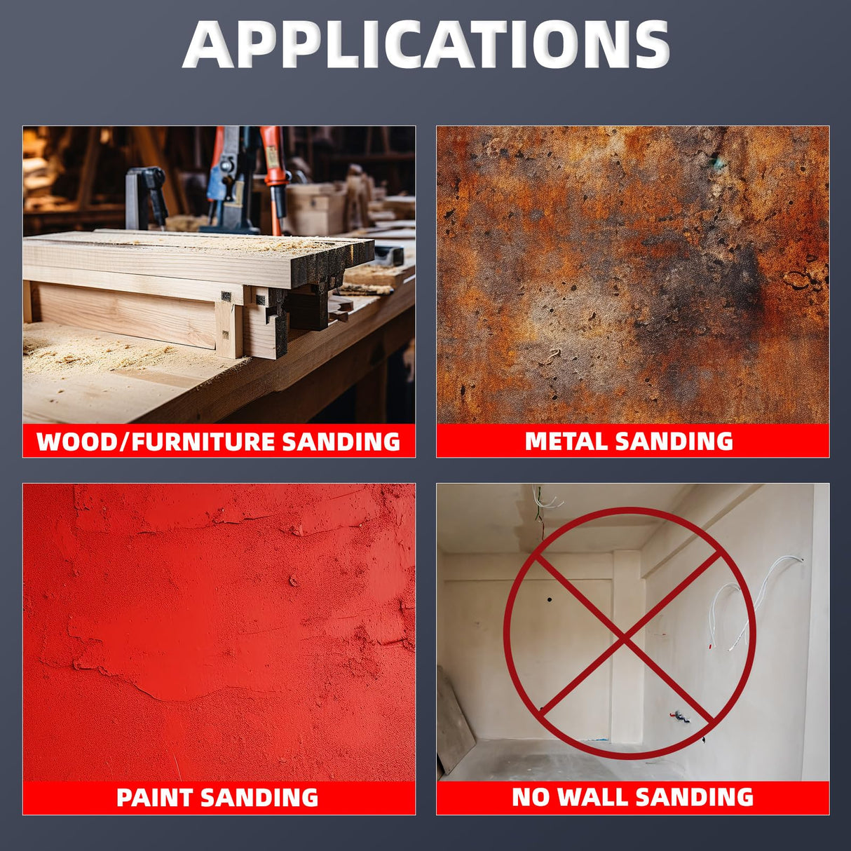 ZKH Random Orbital Sander, 6 Speeds 2.5A sander tool, 7000-14000 RPM, 5-inch Electric Sander Kit with 30pcs Sandpapers, Dust Collector, Ideal Power Palm Sander for Woodworking ZKH