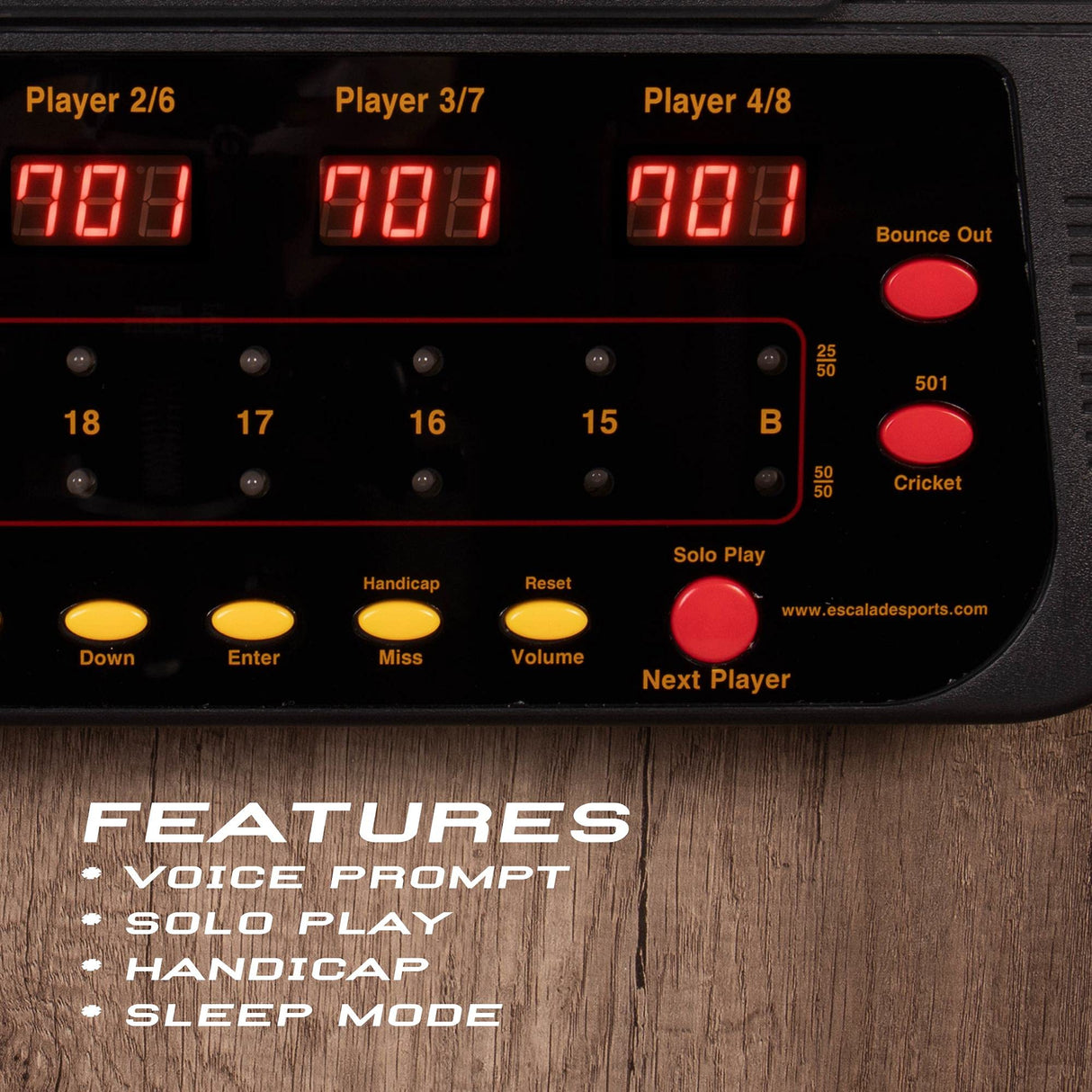 Arachnid E650 Free Standing Dartboard Cabinet Set, Rustic (E650FSRT-BK2) Arachnid