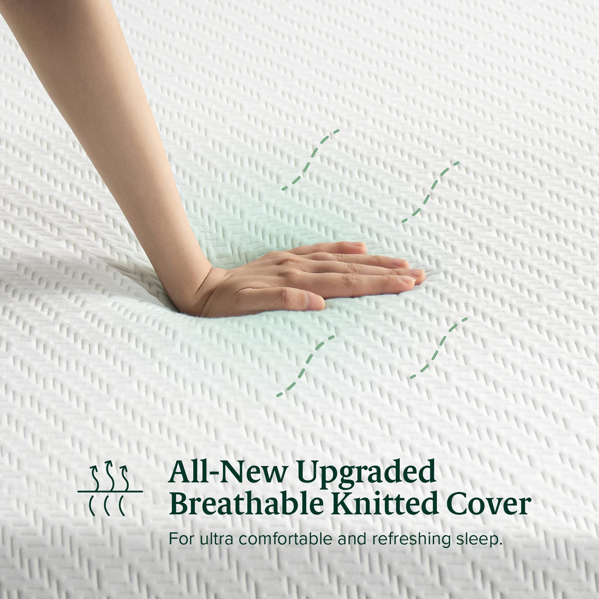 ZINUS 8 Inch Green Tea Luxe Memory Foam Mattress, Queen, Pressure Relieving, CertiPUR-US Certified, Mattress in A Box, All-New, Made in USA ZINUS