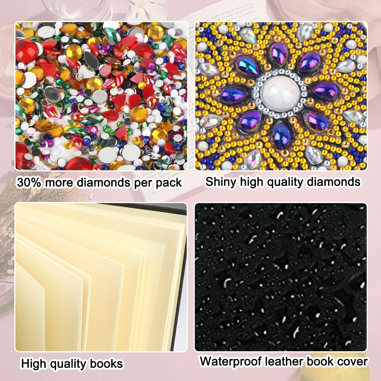 JZHYOAN DIY Diamond Painting Blank Notebook Kits Lion Special Shape Diamond Art Kits Dairy Travel Drawing Message Art Gifts Notepad A5 Hardcover Journal Note Book for Work Note Taking Adult JZHYOAN