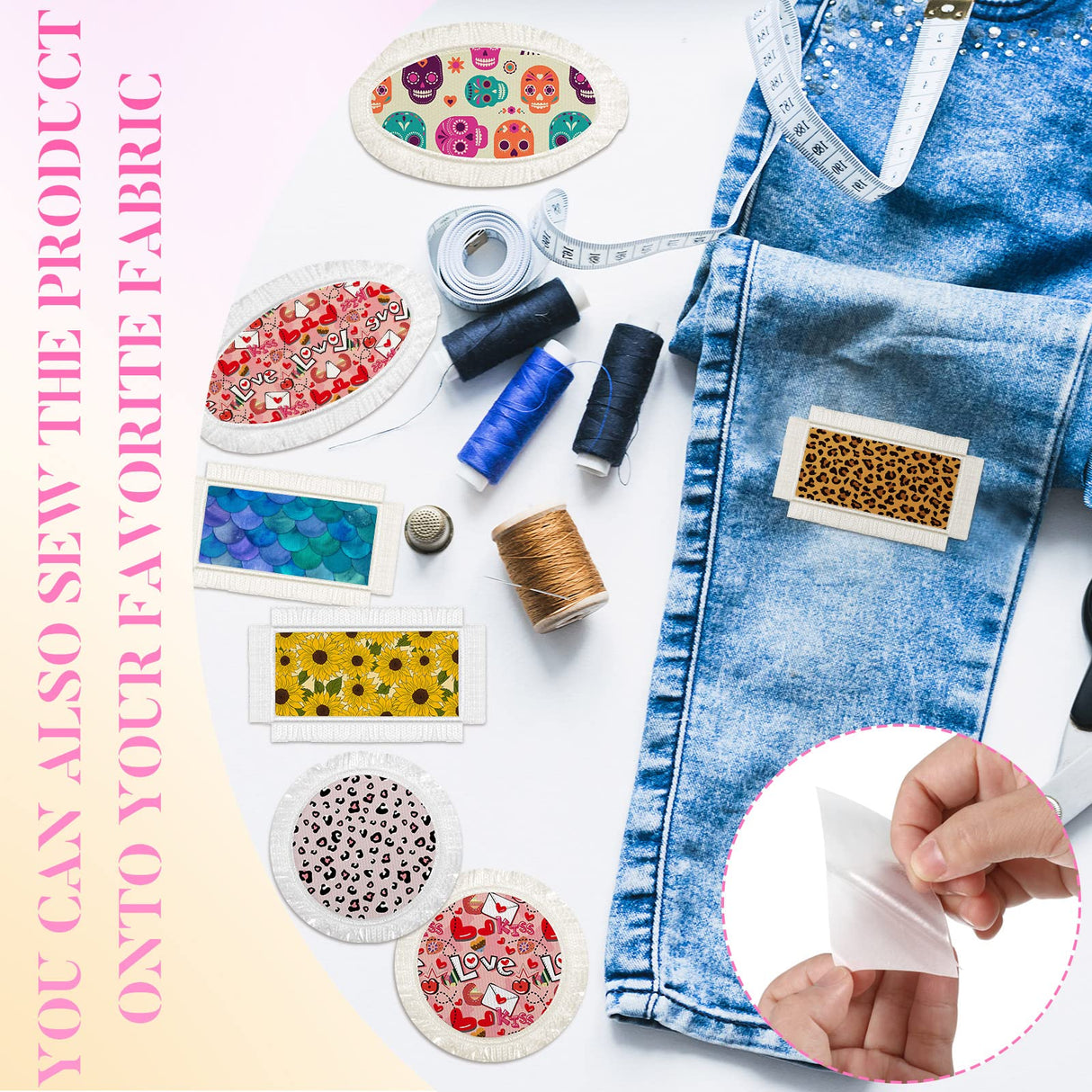 30 Pieces Sublimation Patches Fabric Iron on Blank Patches 3 Shapes Repair Patches Sublimation Blank Hat Patch for DIY Crafts, Caps Clothes Shoes Bags Backpacks Uniforms (Beige, White) Jutom