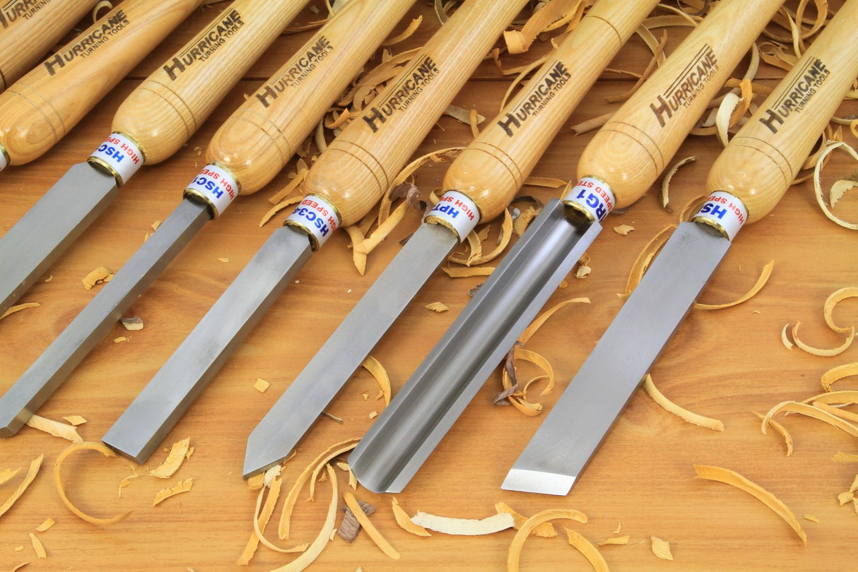Hurricane Turning Tools, HSS, 8 Piece Starter Set, Standard Series Woodturning Tools Hurricane Turning Tools