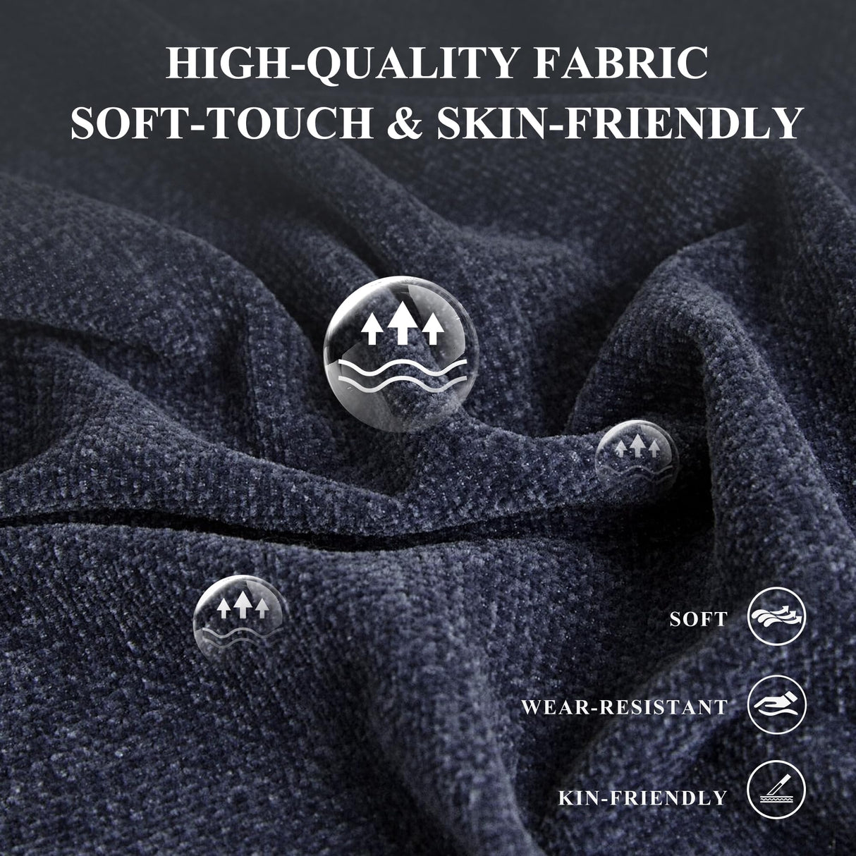 COLAMY Fabric Round Storage Ottoman with Reversible Tray Lid – Multi-Functional Footrest, Hidden Storage, Sturdy & Stylish Small Coffee Table for Living Room, Bedroom, or Entryway(Blue) COLAMY