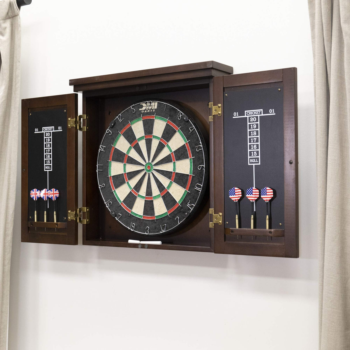 American Legend Traditional Dartboard Cabinet, brown American Legend