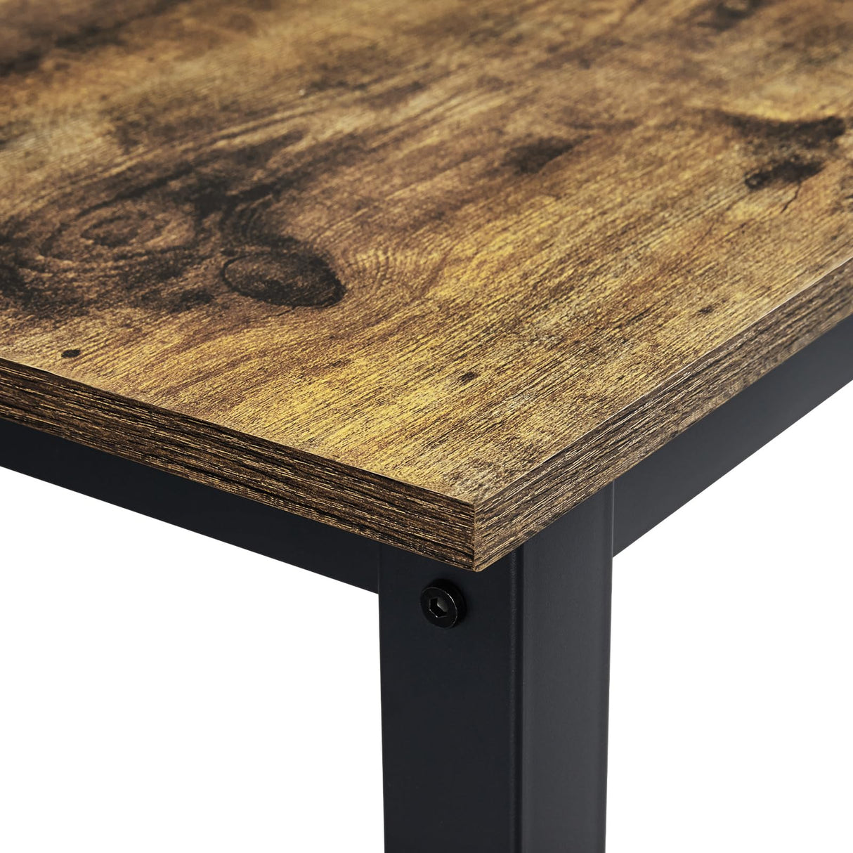 Yaheetech 3 Piece Dining Table Set - Kitchen Table & Chair Set - Breakfast Nook Table w/ 2 Stools, Space Saving Design for Dining Room Living Room Apartment, Rustic Brown Yaheetech