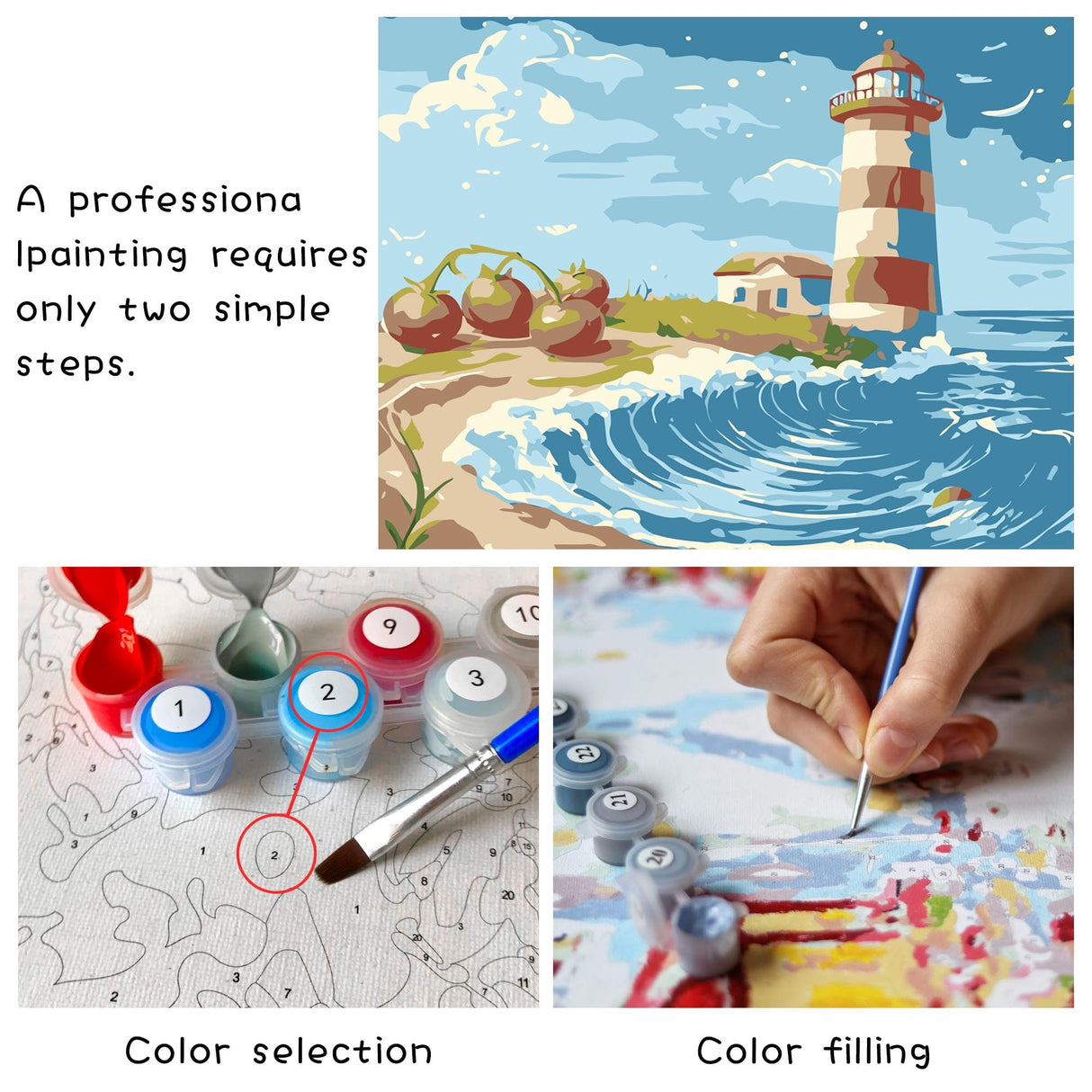 Reofrey Framed Paint by Numbers Kit for Adults & Beginner - 8x8 Inch Canvas Cat Paint by Numbers - Animals Educational & Creative Art Set for Beginners - Perfect for Home & Wall Decoration Reofrey