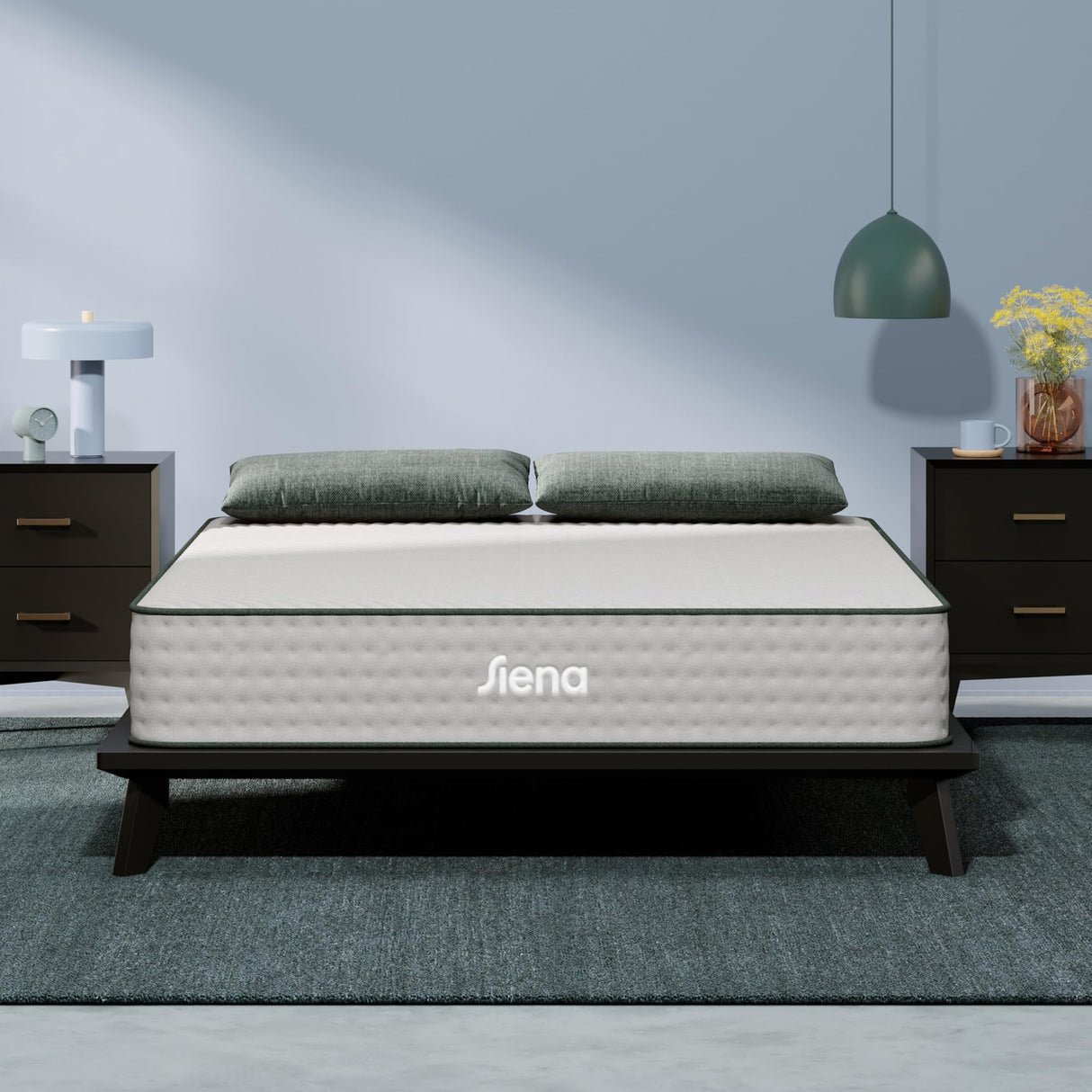 Siena 10” Twin Hybrid Firm Mattress - Memory Foam & Innerspring System - 180 Night Trial - Premium Pressure-Relieving Layers - 10 Year Warranty - Mattress in a Box - CertiPUR-US Certified Siena