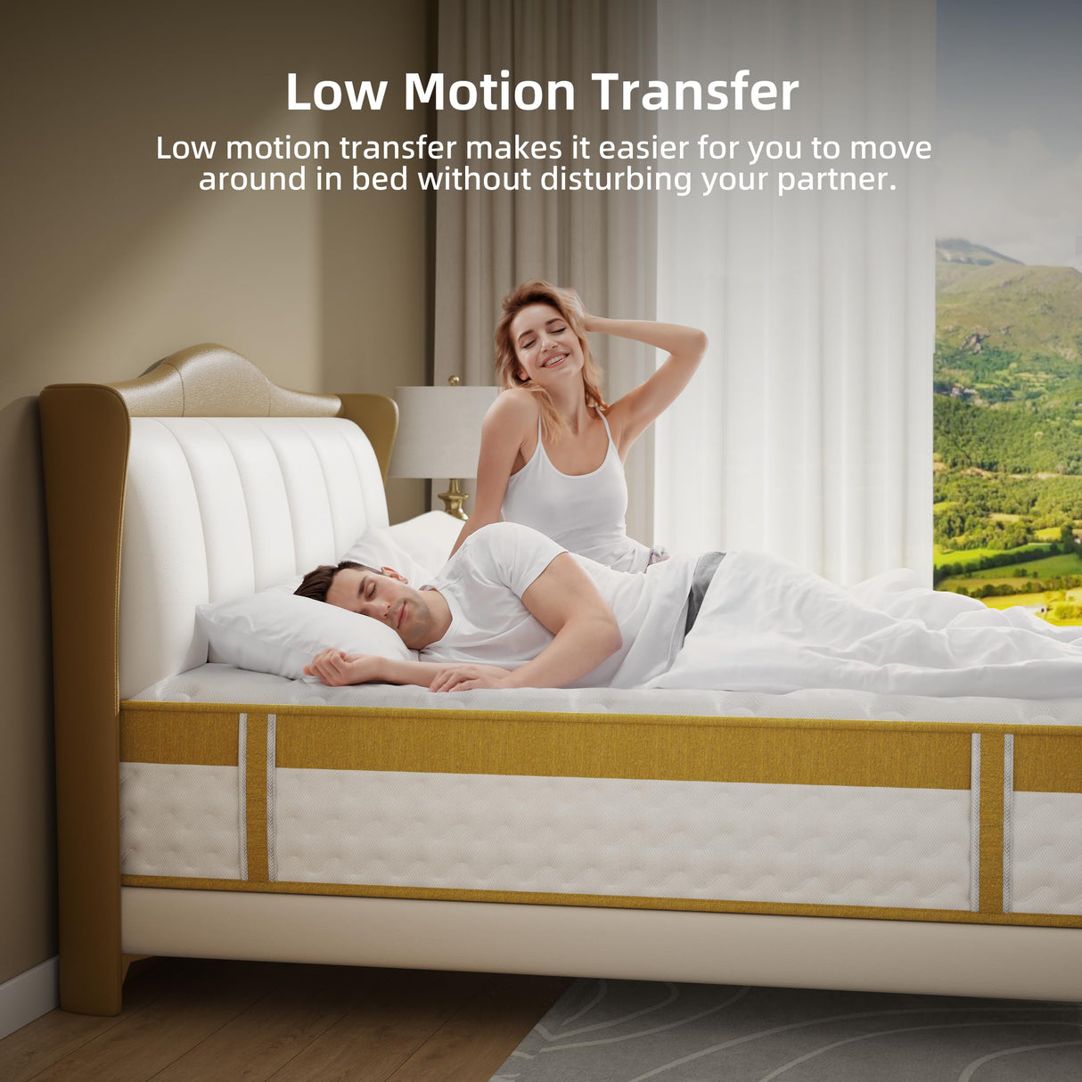 Naiveer Cooling Gel Memory Foam Hybrid Mattress, 14 Inch Full Size Mattress in A Box with Pocket Springs for Back Pain & Pressure Relief, Medium Firm Feeling with CertiPUR-US Certified Foam Naiveer