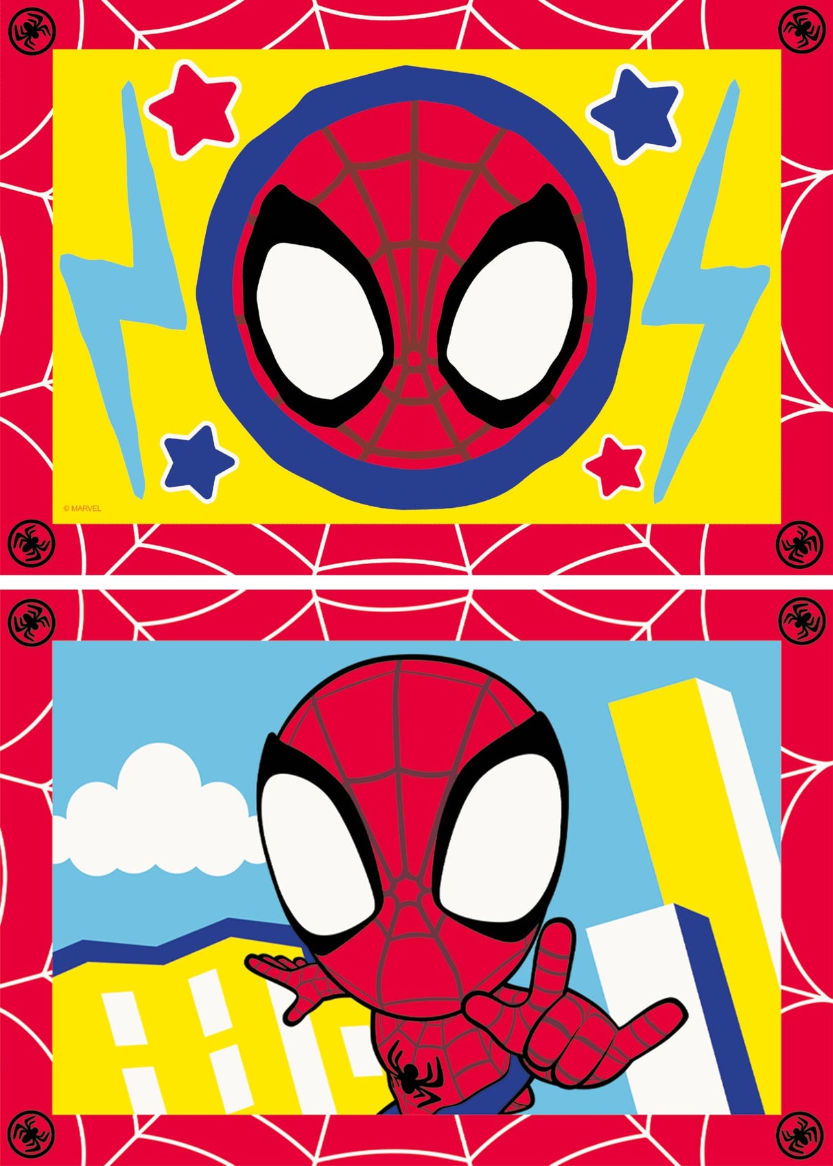 Ravensburger - CreArt Junior Series: Spidey, Paint by Numbers Children, Paint-by-Number Paints, Includes Complete Paint Kit and Frame, For Children 5+ Years, 32x22cm Ravensburger