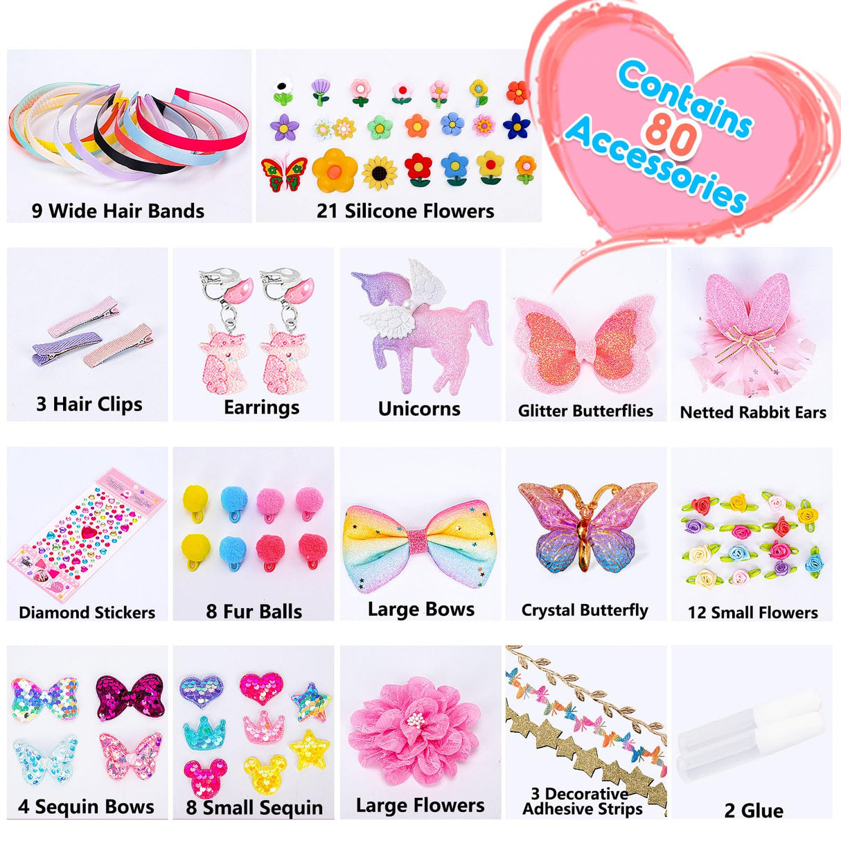 SUYUKI DIY Hair Accessories Kit - Make Your Own Fashion Headbands for Kids 4-12 SUYUKI