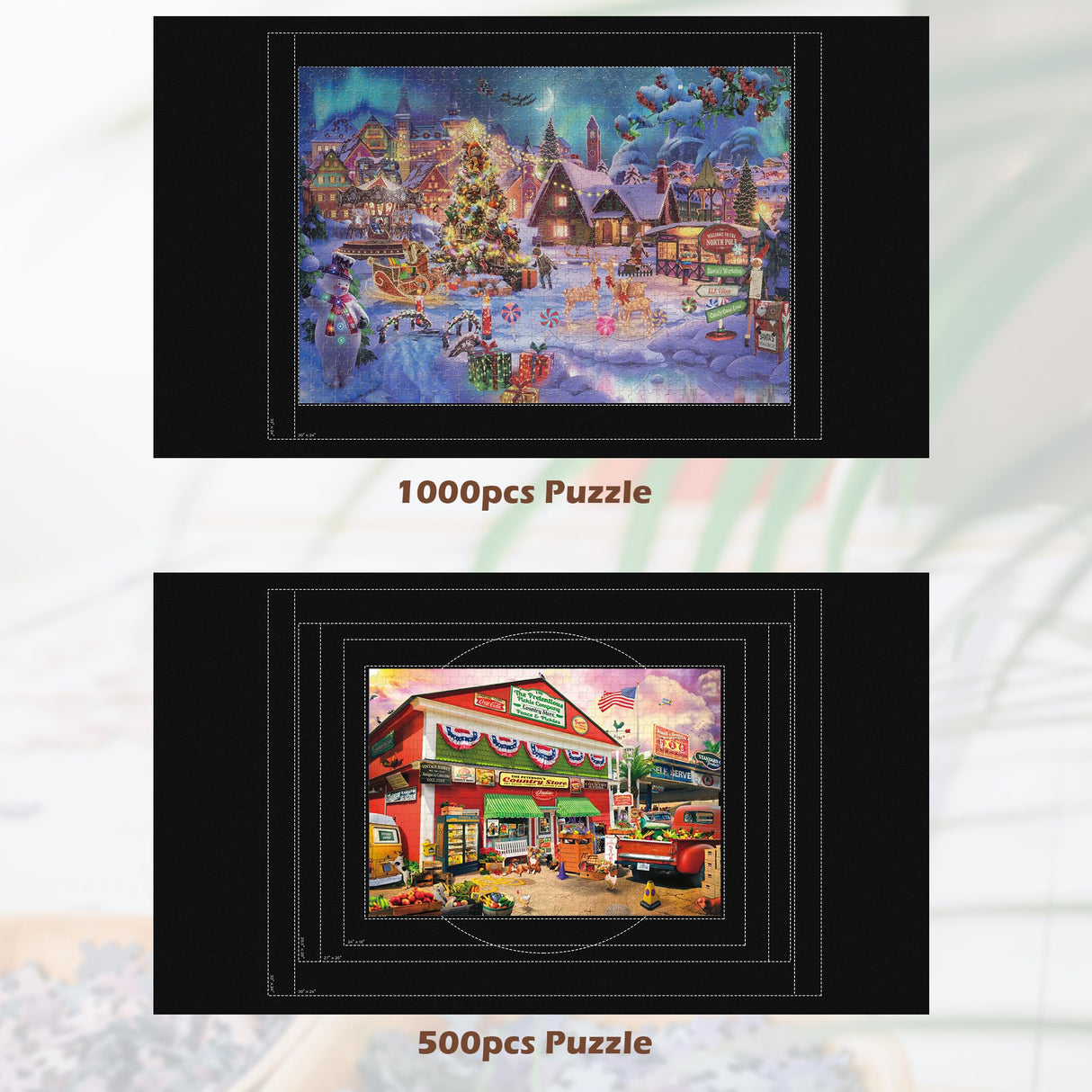 Lavievert 1500 Piece Jigsaw Puzzle Mat Roll Up with Unique Auxiliary Line Design, Portable Puzzle Board for Adults & Kids, Non-Slip Puzzle Keeper Storage Saver for 1500 1000 500 Piece Puzzles LAVIEVERT