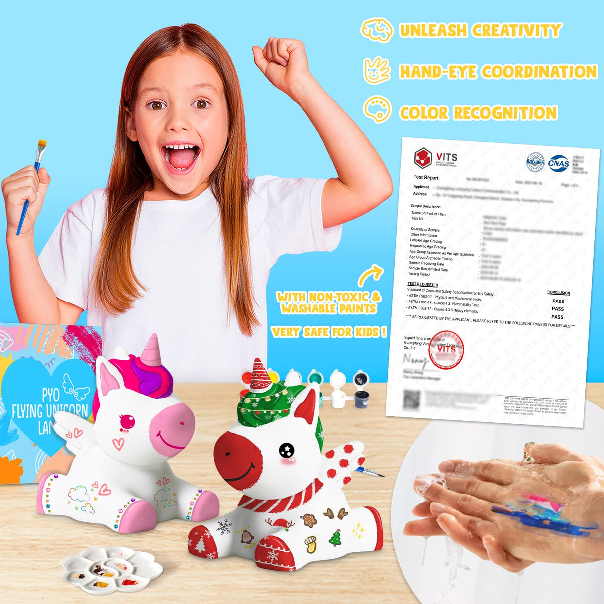 Goodyking Paint Your Own Flying Unicorn Lamp Kit, DIY Unicorn Crafts Night Light, Arts & Crafts for Kids Age 8-12, Painting Art Supplies, Birthday Easter Gift for Kids Age 3 4 5 6 7 8+ Goody King