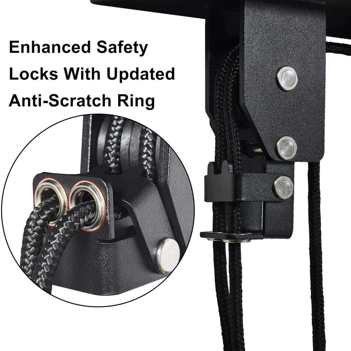 TRUSOON Kayak Hoist, Heavy Duty Kayak Pulley System for Garage Ceiling, Hold Up to 150 lbs Capacity, Canoe Garage Lift Storage System, Fit 10-18 Foot Ceilings, Black TRUSOON