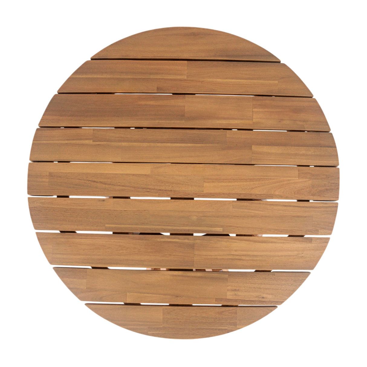Merax Patio Outdoor Acacia Wood Round Coffee Table for Backyard, Lawn, Balcony Light Teak Merax