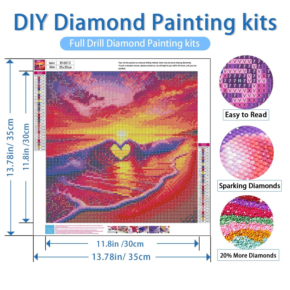 NWQZBYHT Beach Sunset 5D Diamond Painting Kits for Adults,Heart Diamond Art Kits for Adults,Round Full Drill Gem Art Kits for Beginner,DIY Diamond Dots Picture Crafts Home Wall Decor 13.78x13.78 Inch NWQZBYHT