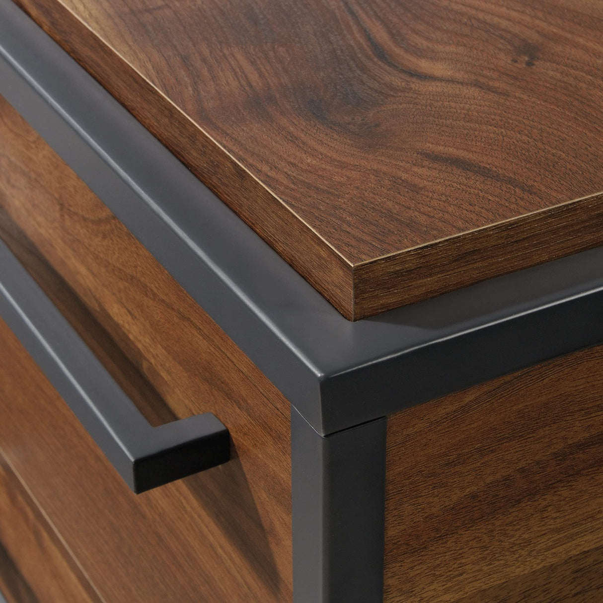 Sauder® Nova Loft 59" W L-Shape Corner Desk, Grand Walnut Sauder